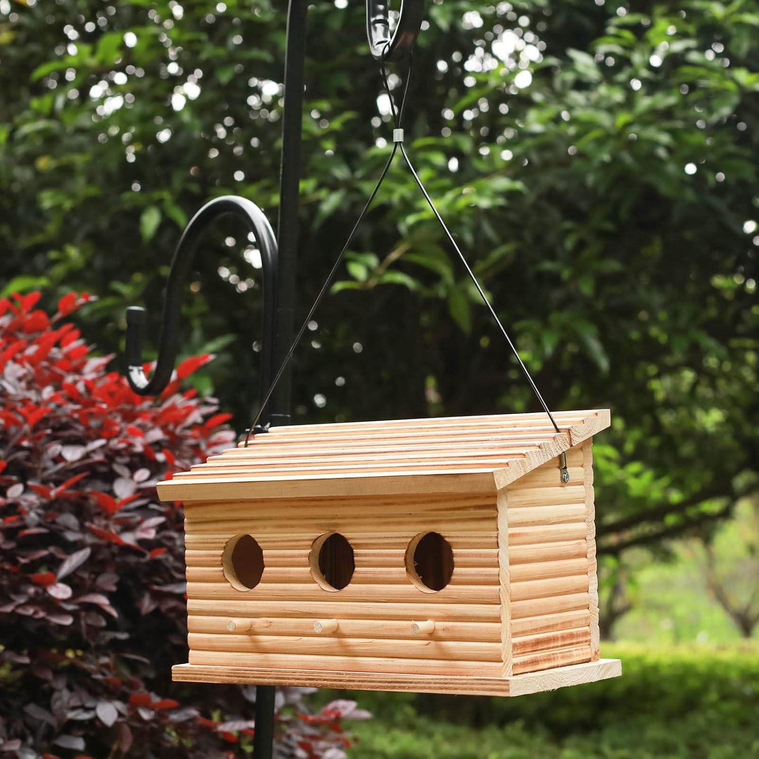 Casa para Aves Colgante STARSWR de Madera para 3 Familias