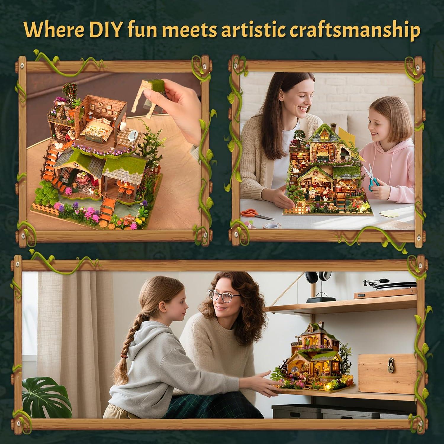 Kit Casa Miniatura DIY Aventura en el Bosque con Luces LED