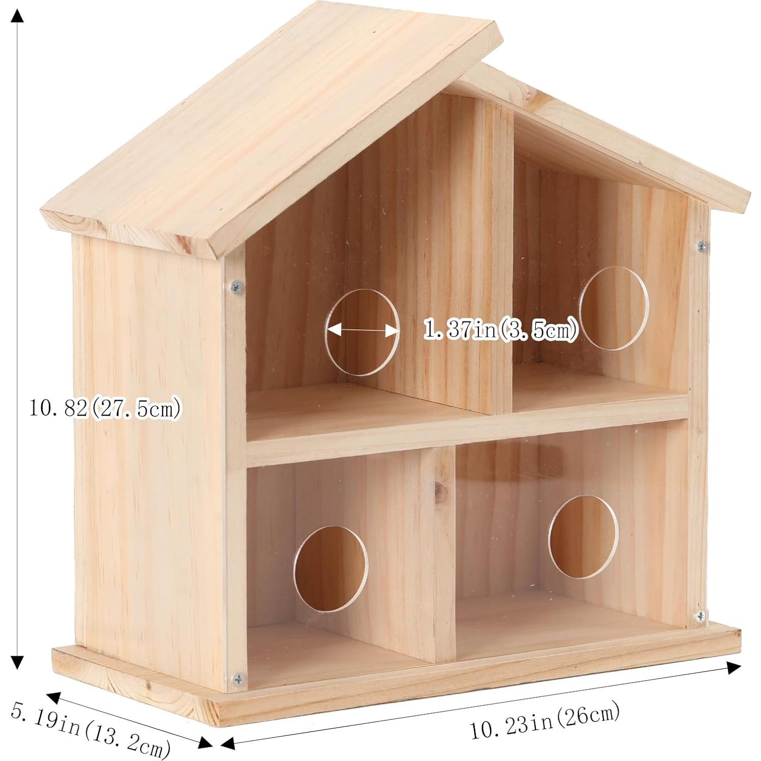 Casa para Aves de Ventana SYY-04, Madera Resistente 12.7x25.4cm