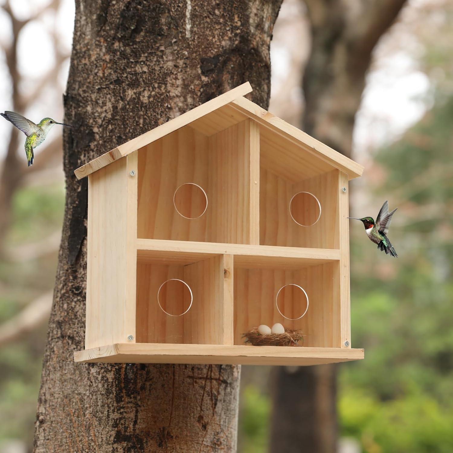 Casa para Aves de Ventana SYY-04, Madera Resistente 12.7x25.4cm