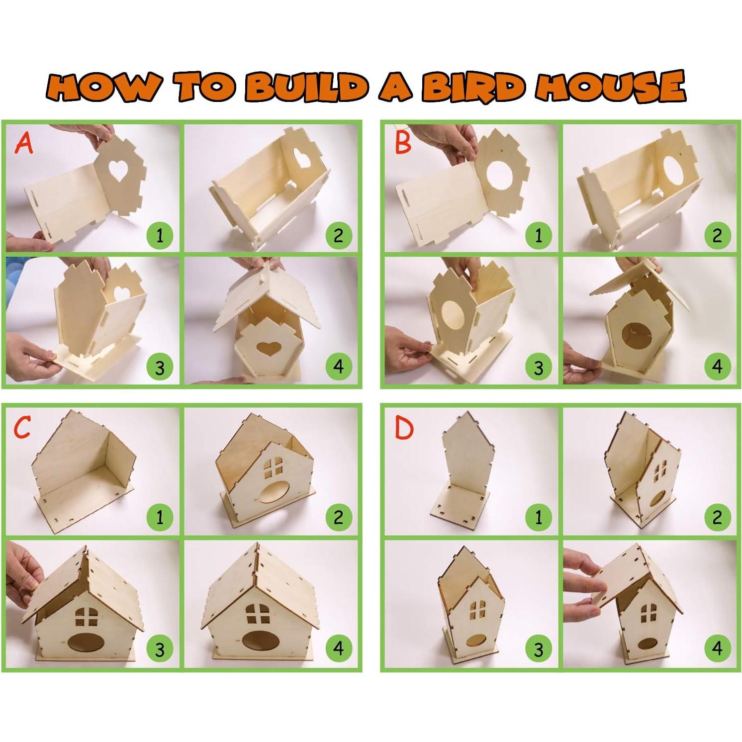 Kit de Manualidades Casa para Aves Hapray 6 Proyectos Niños 5-12 Años