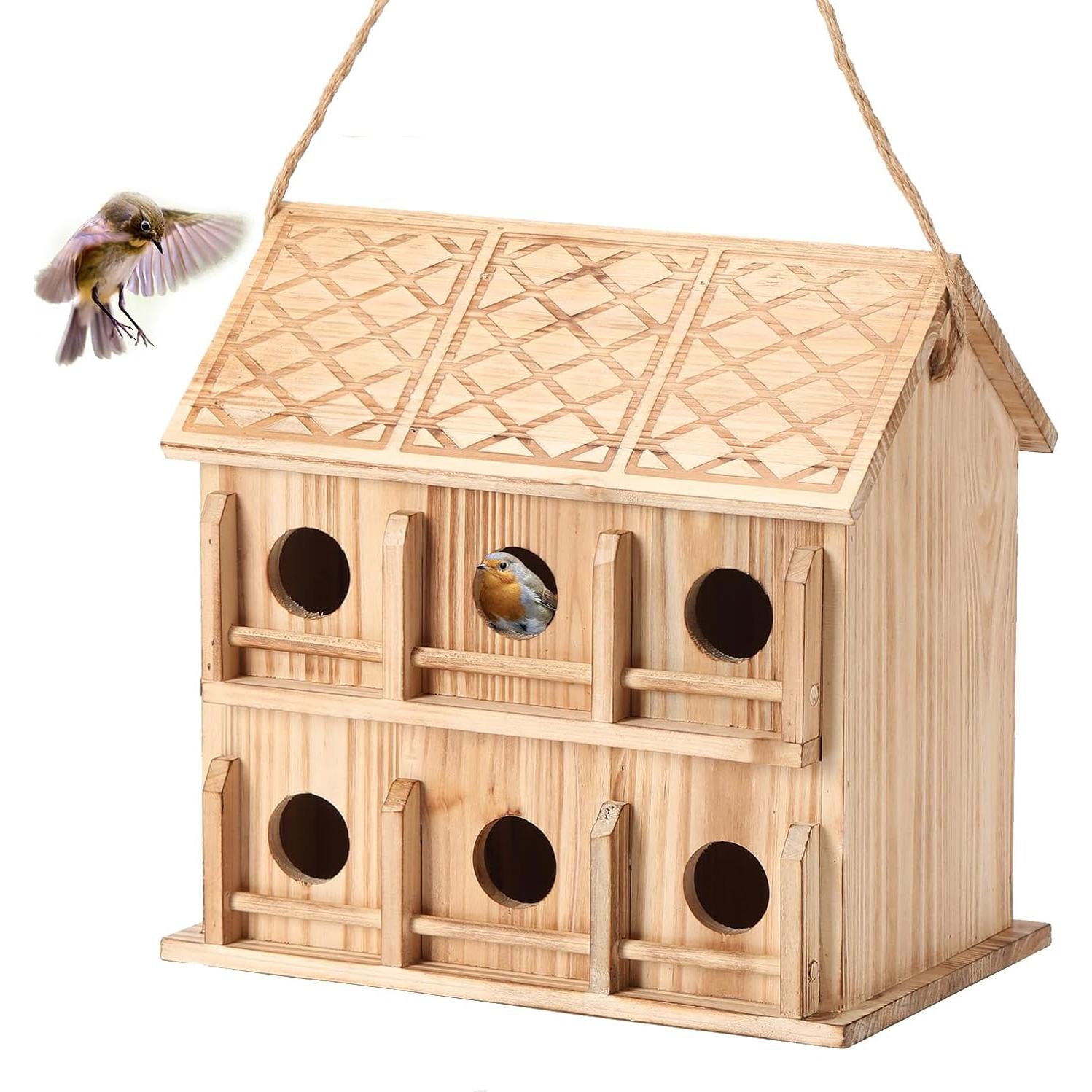 Casa para Aves de Madera Cedro YY-1 para 12 Familias