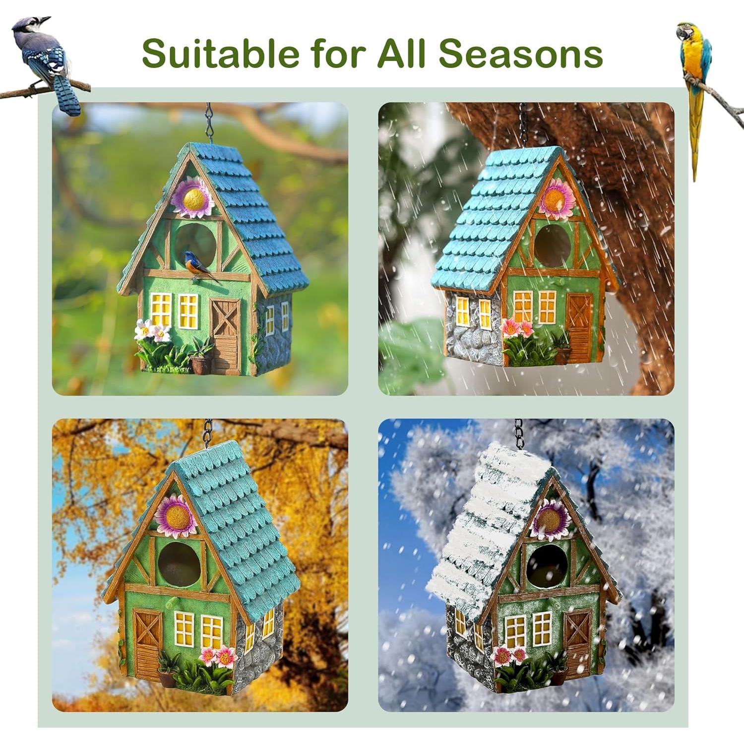 Casa para Aves Exterior Attivolife Resina Colorida 15.5x13x21.3cm