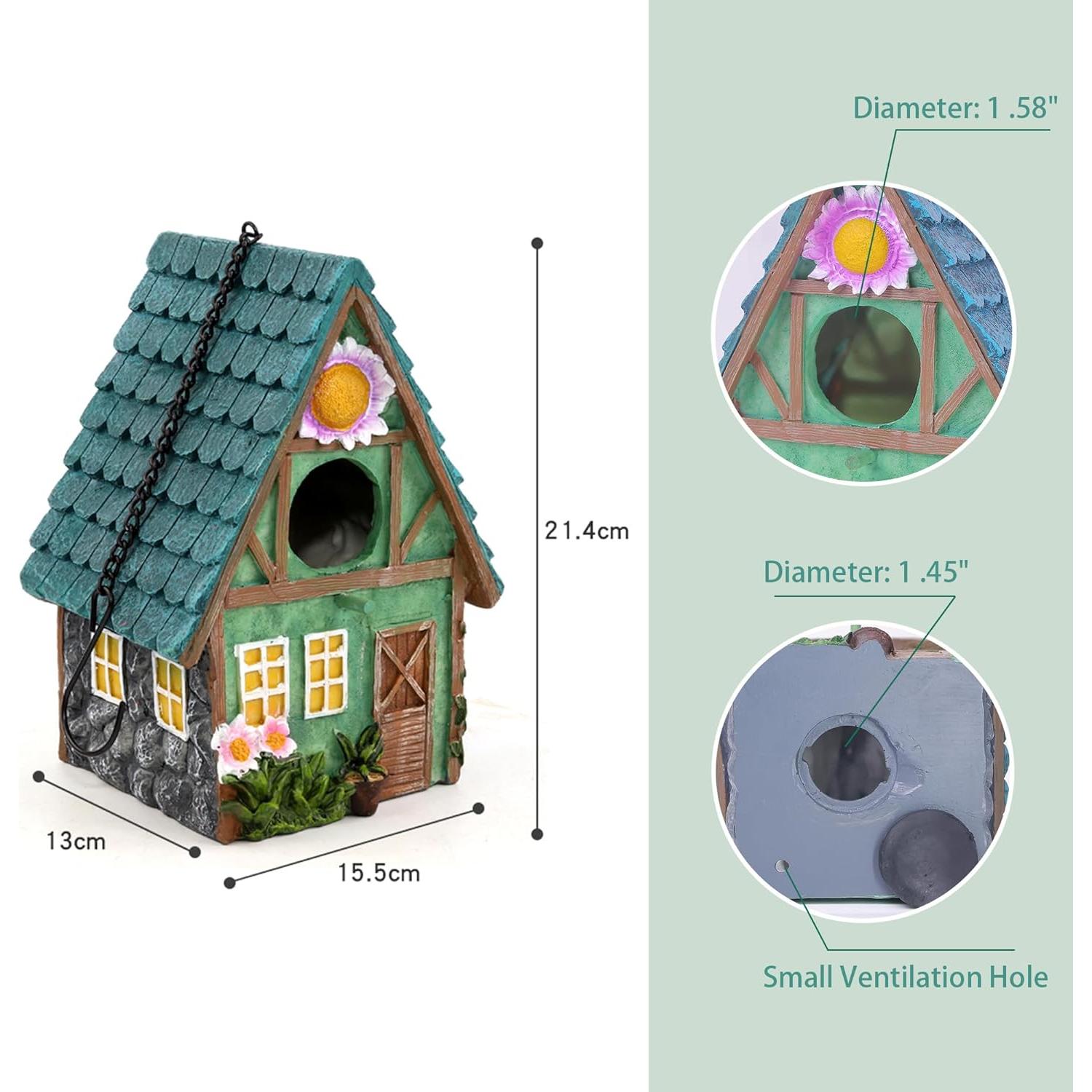Casa para Aves Exterior Attivolife Resina Colorida 15.5x13x21.3cm
