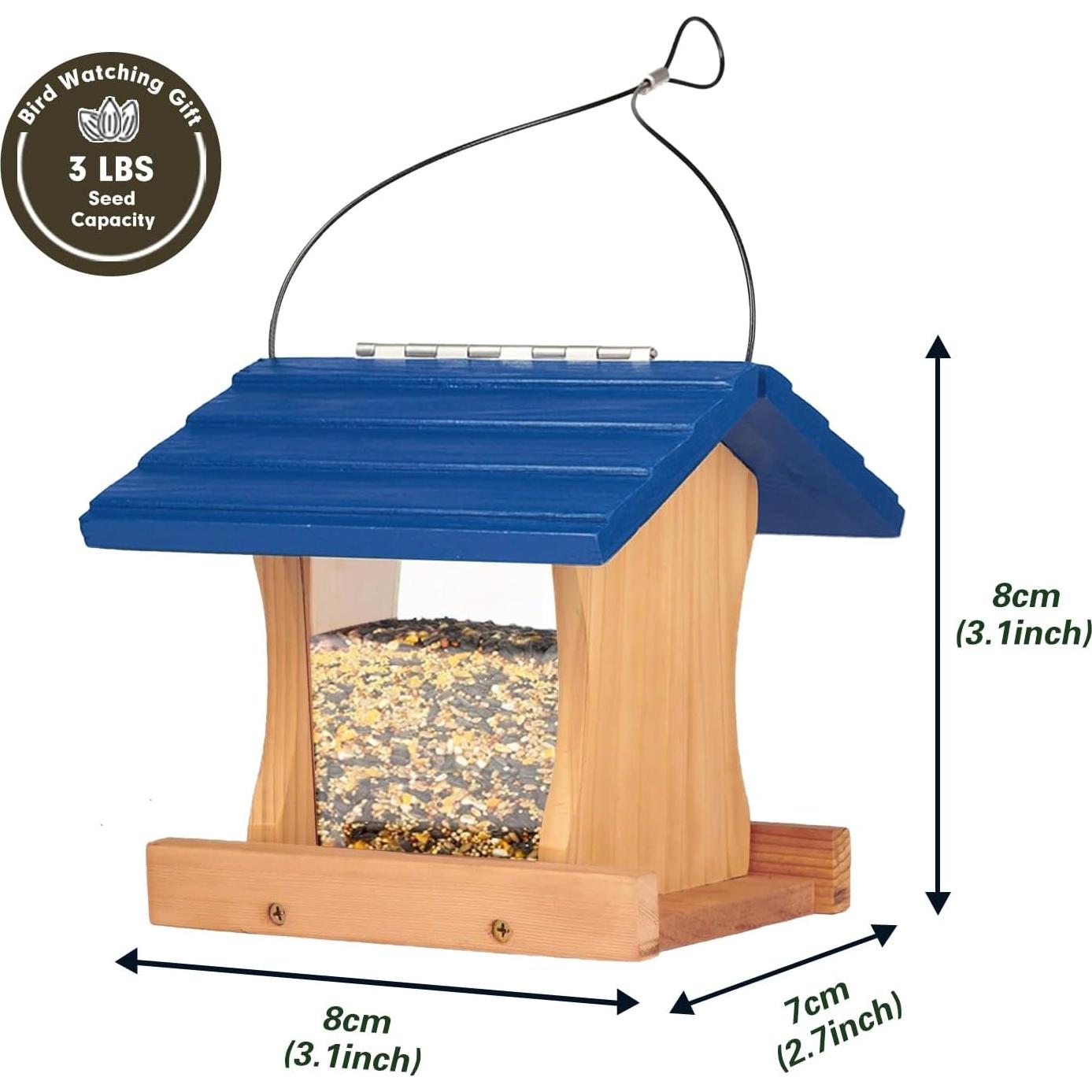 Comedero para Aves Cedar Alpha Colgante de Madera de Cedro