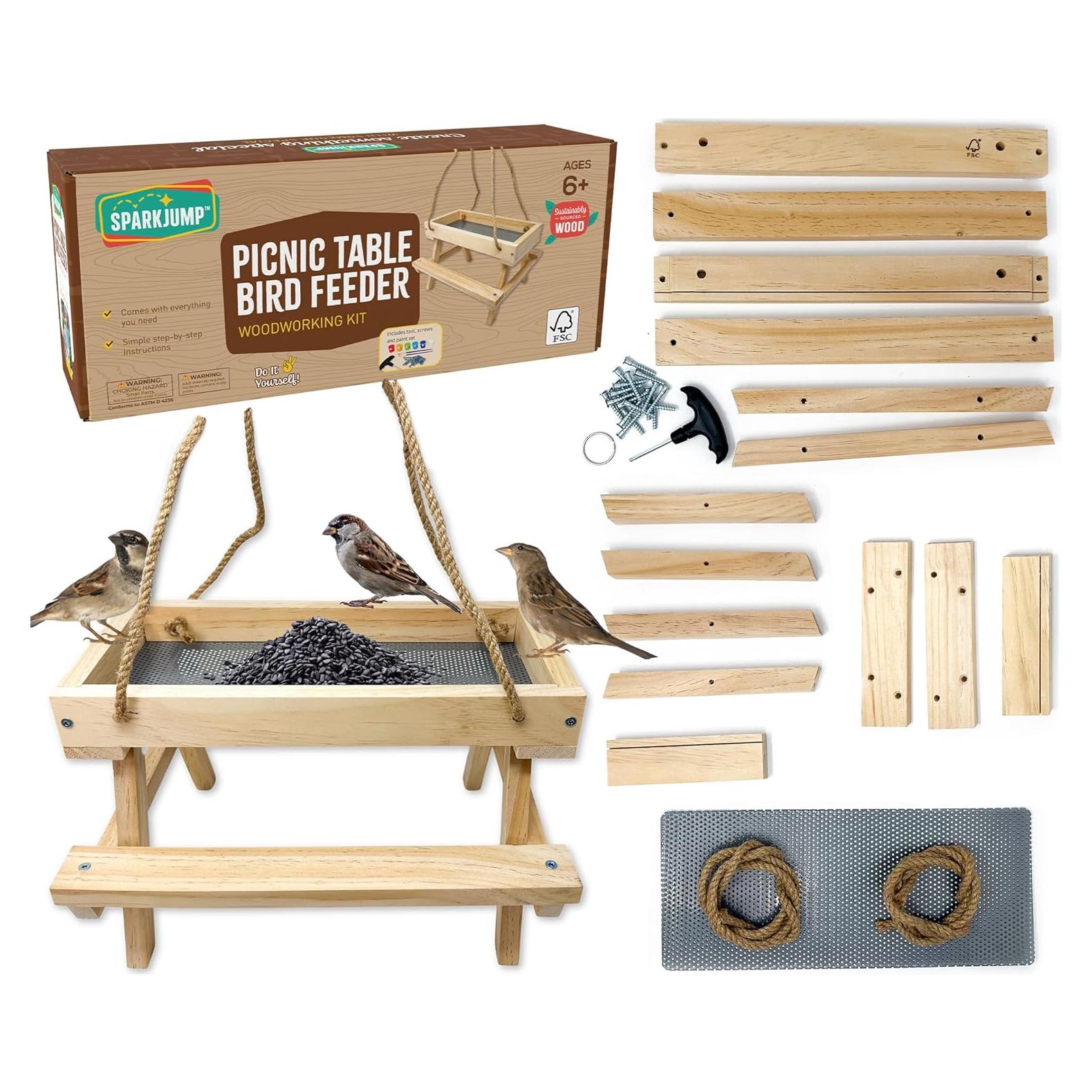 Alimentador de Mesa de Picnic SparkJump para Ardillas - Kit DIY