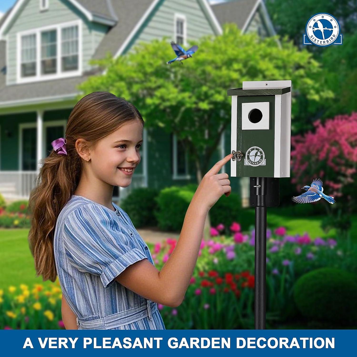 Casa para Aves SISTERBIRD Verde Oscuro 27cm Madera Exterior