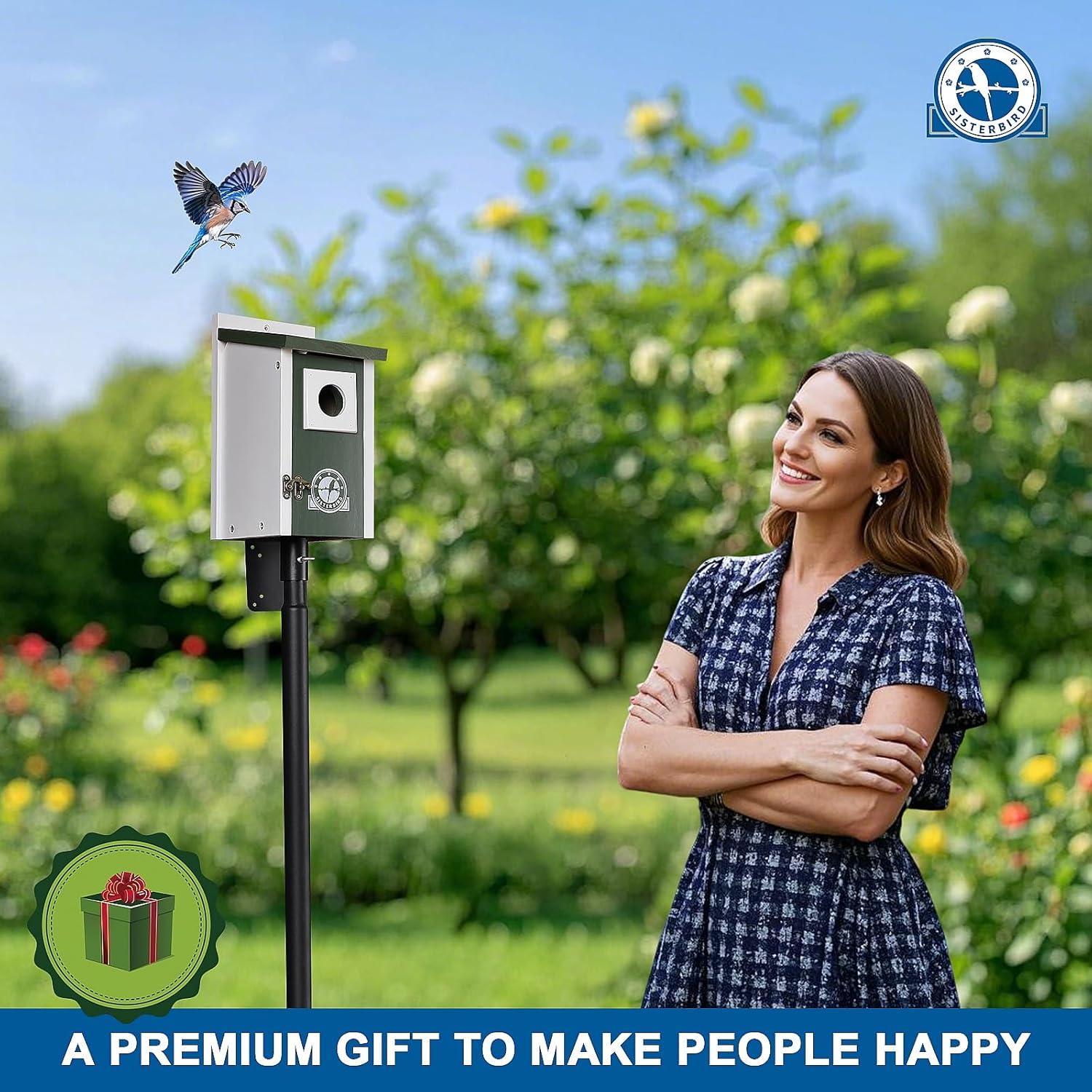 Casa para Aves SISTERBIRD Verde Oscuro 27cm Madera Exterior