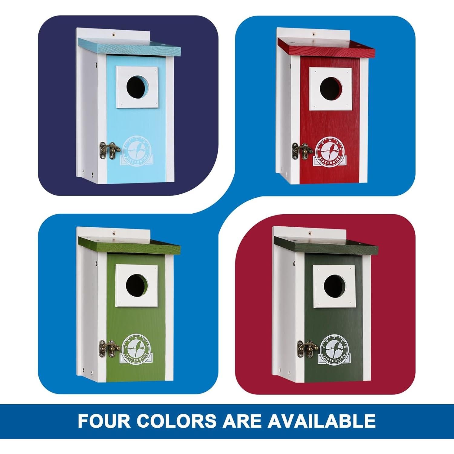 Casa para Aves SISTERBIRD Verde Oscuro 27cm Madera Exterior