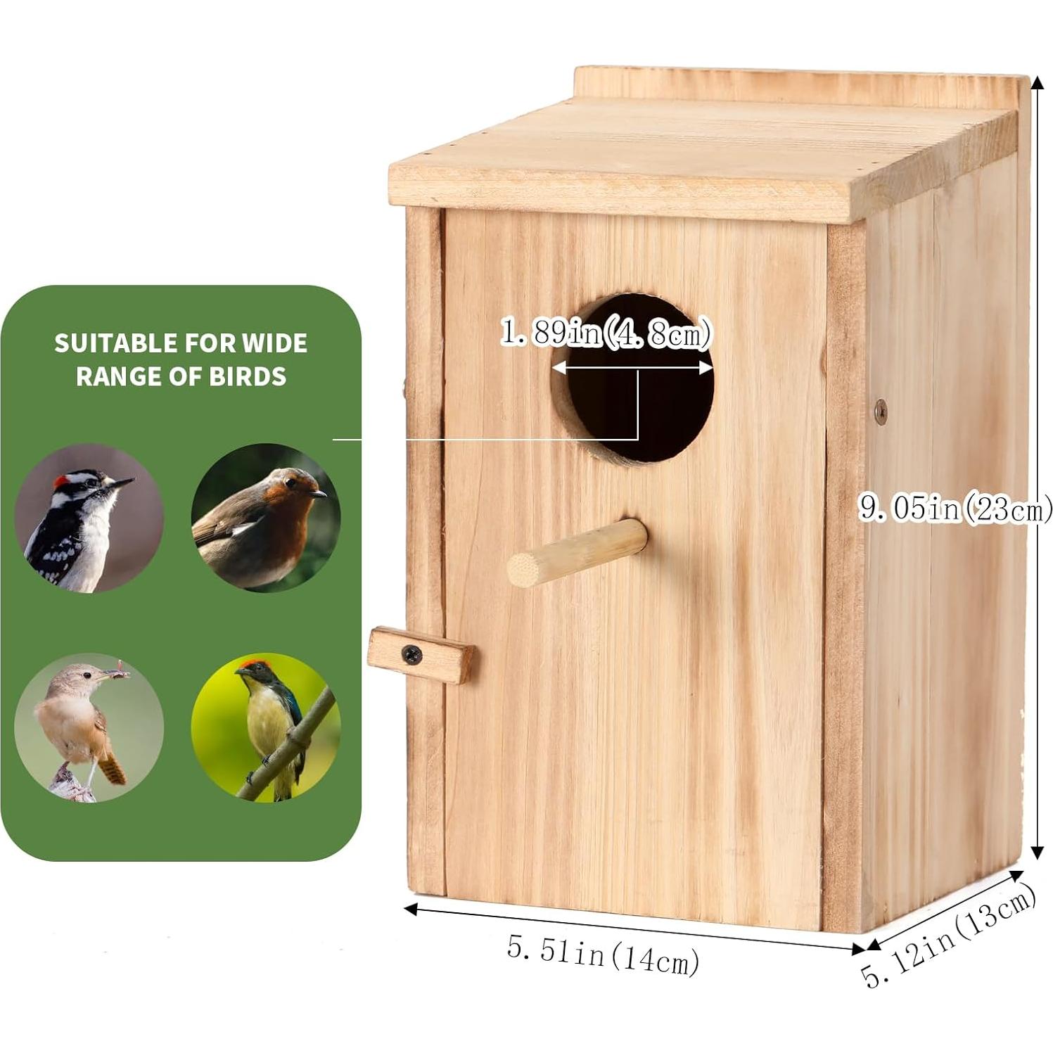 Paquete de 2 casas para pájaros SYY-01 para exteriores