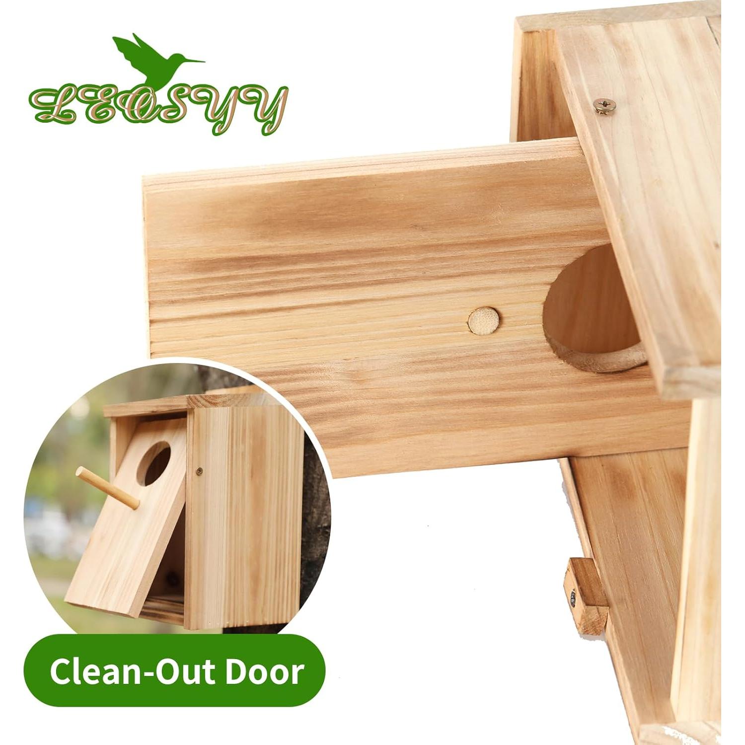 Paquete de 2 casas para pájaros SYY-01 para exteriores