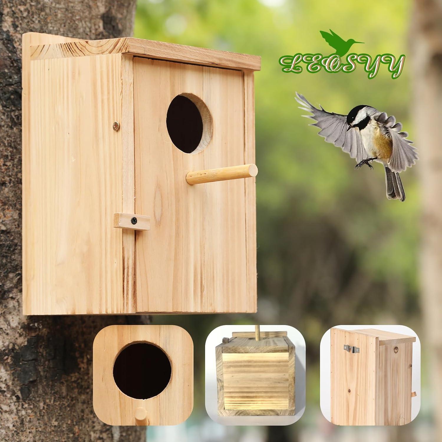 Paquete de 2 casas para pájaros SYY-01 para exteriores