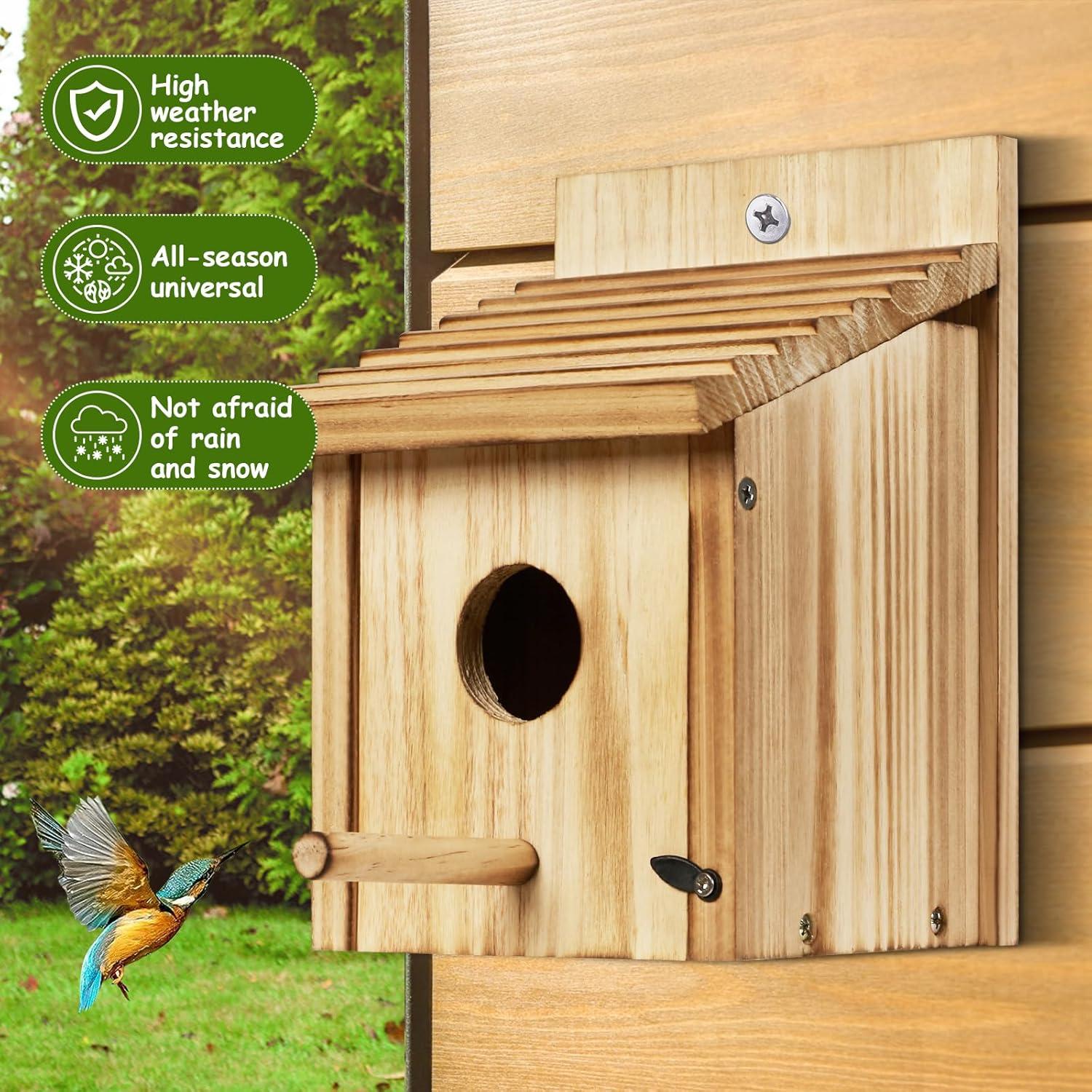 Casa para Aves de Madera NATUREYLWL DIY 22.1x15x15cm