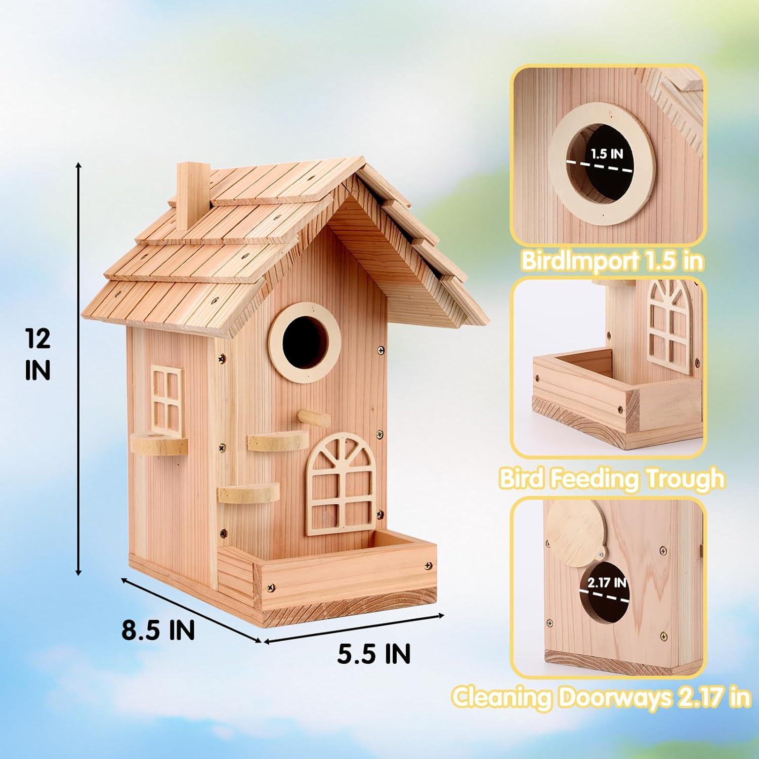 Kit Casa para Aves de Madera SELENAIRE 30.48x21.59x13.97 cm