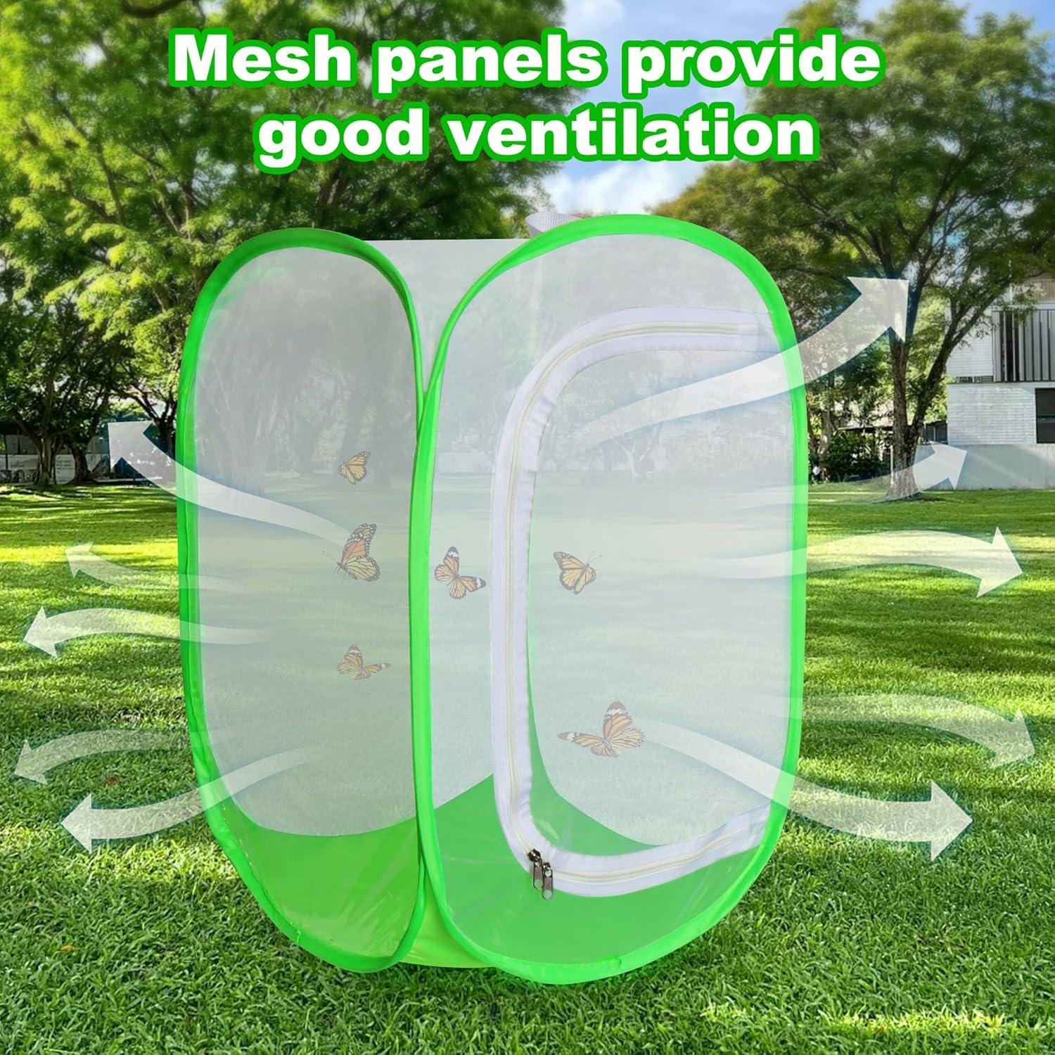 Jaula de Insectos Plegable Khsp5d 60x60x90 cm para Mariposas