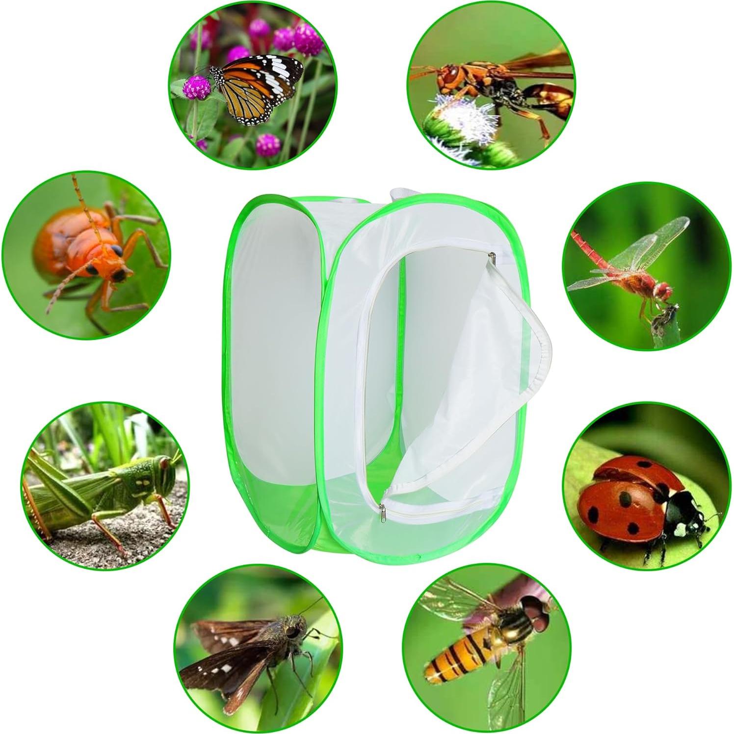 Jaula de Insectos Plegable Khsp5d 60x60x90 cm para Mariposas