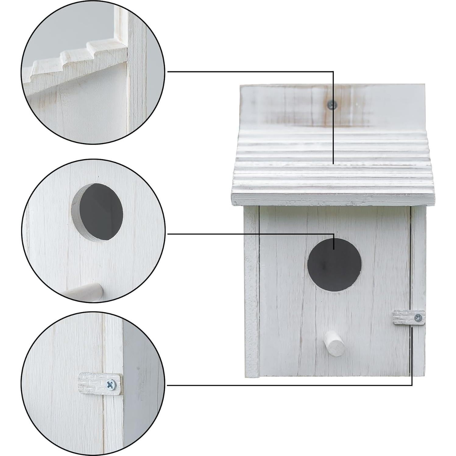 Casa para Aves Colgante CLACKIBUKVYZ de Madera 15x15x21.8cm