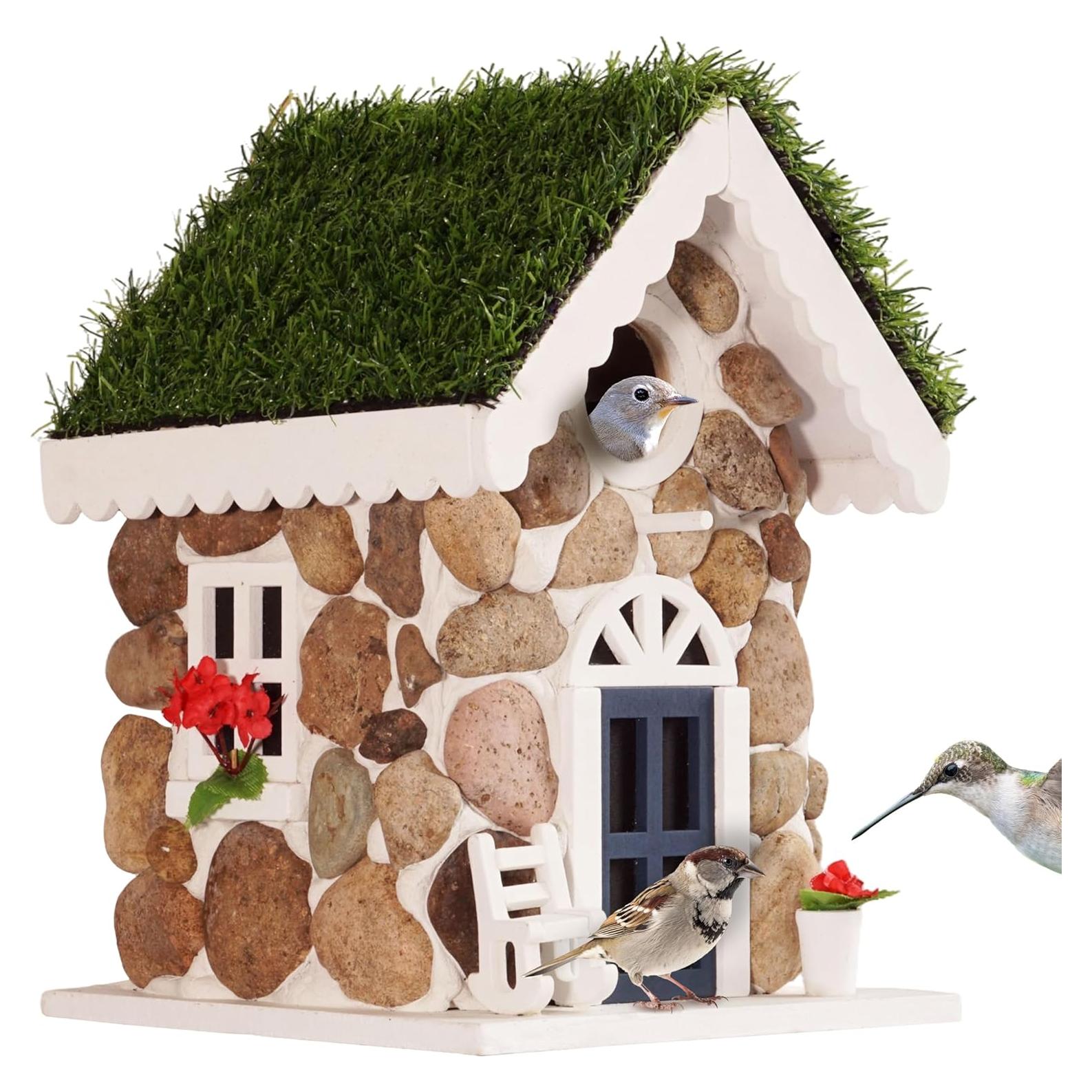 Casa para Aves Exterior MIXUMON con Techo Abatible 18.5cm