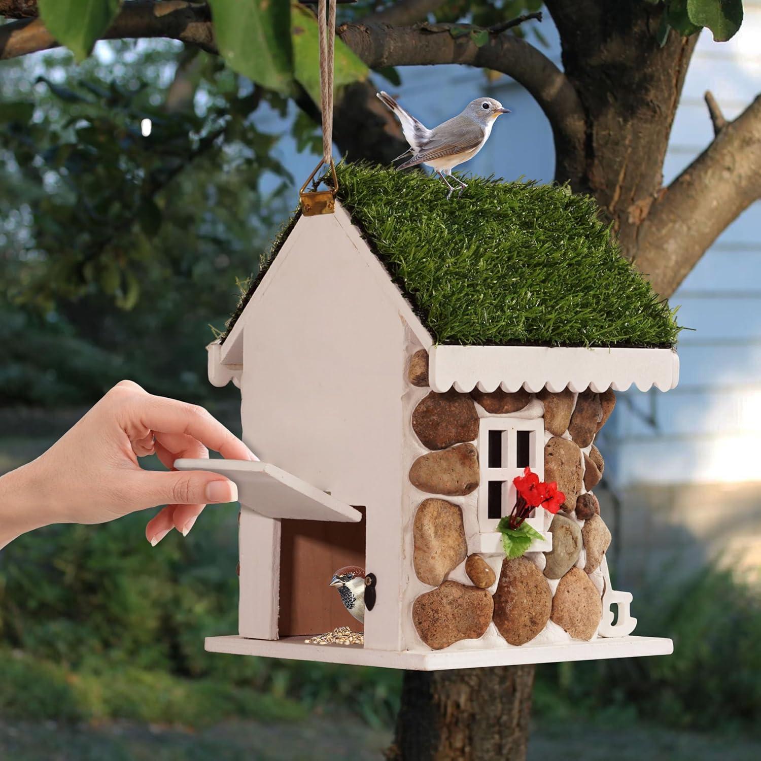 Casa para Aves Exterior MIXUMON con Techo Abatible 18.5cm