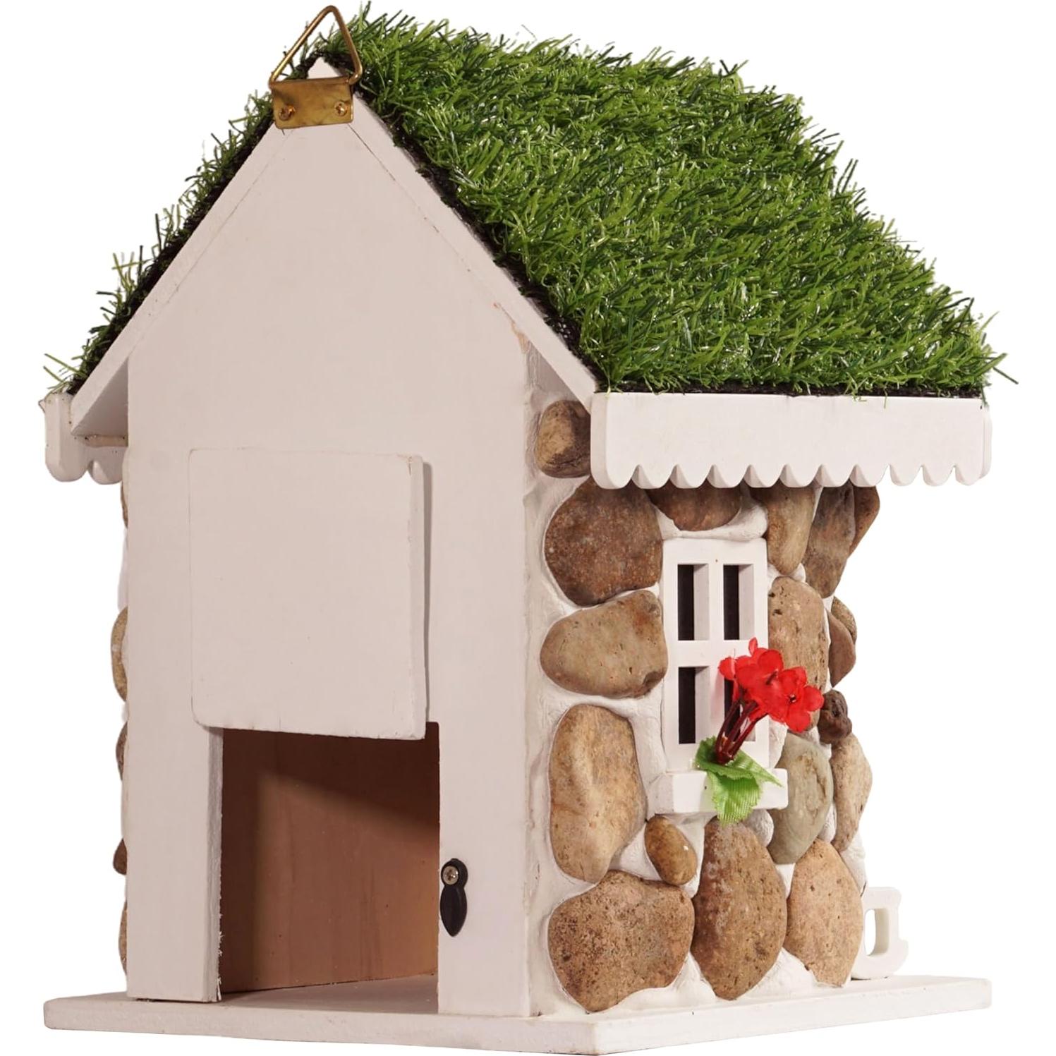Casa para Aves Exterior MIXUMON con Techo Abatible 18.5cm