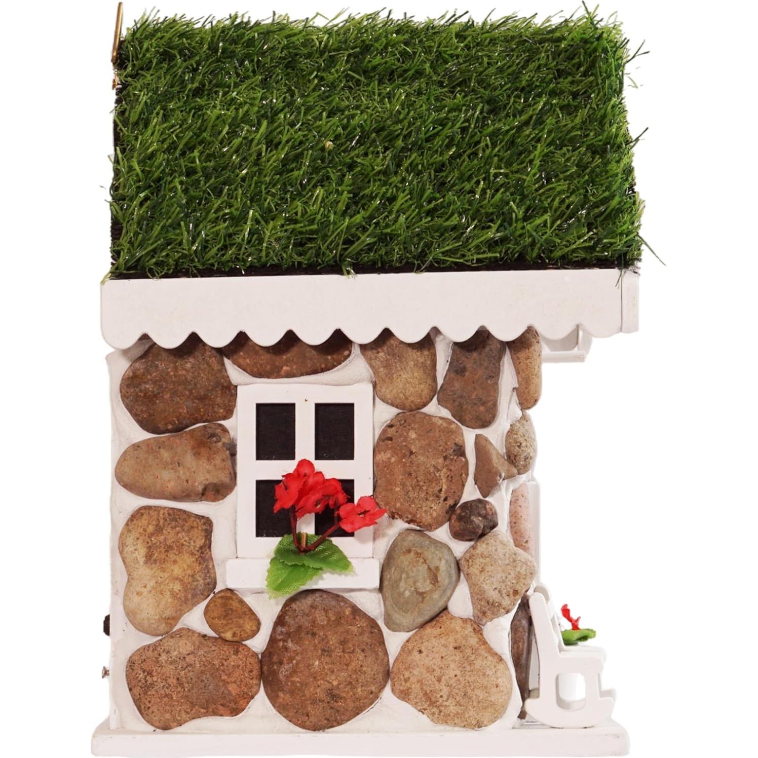 Casa para Aves Exterior MIXUMON con Techo Abatible 18.5cm