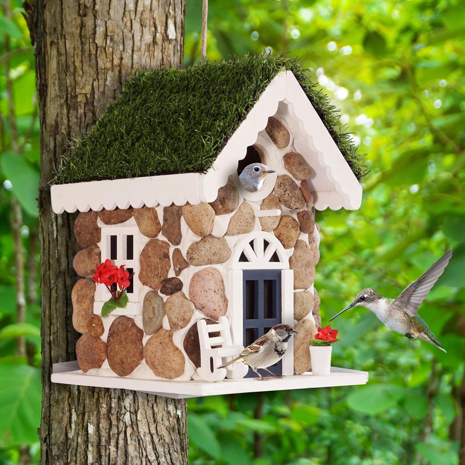Casa para Aves Exterior MIXUMON con Techo Abatible 18.5cm