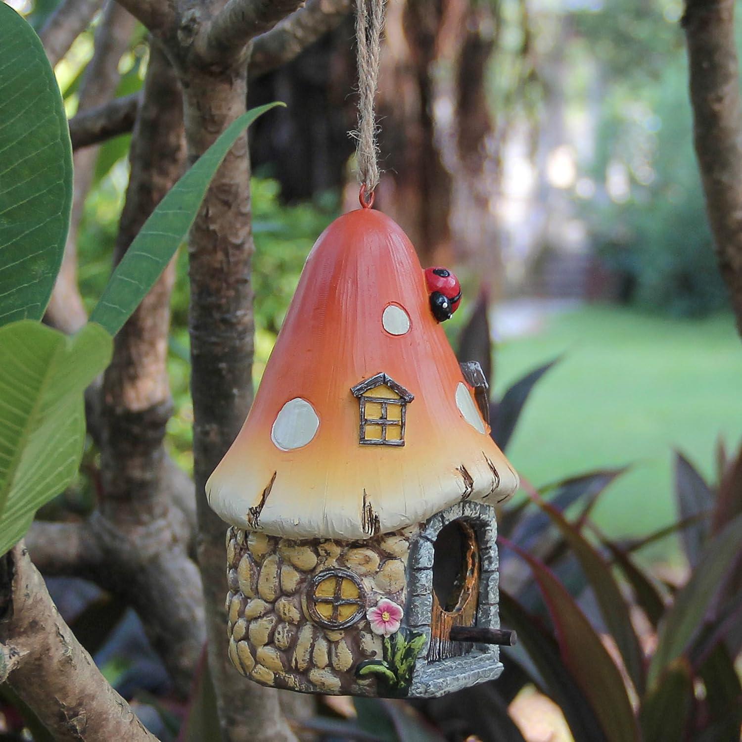 Casa para pájaros colgante Leekung hongo 11.9x19.3 cm