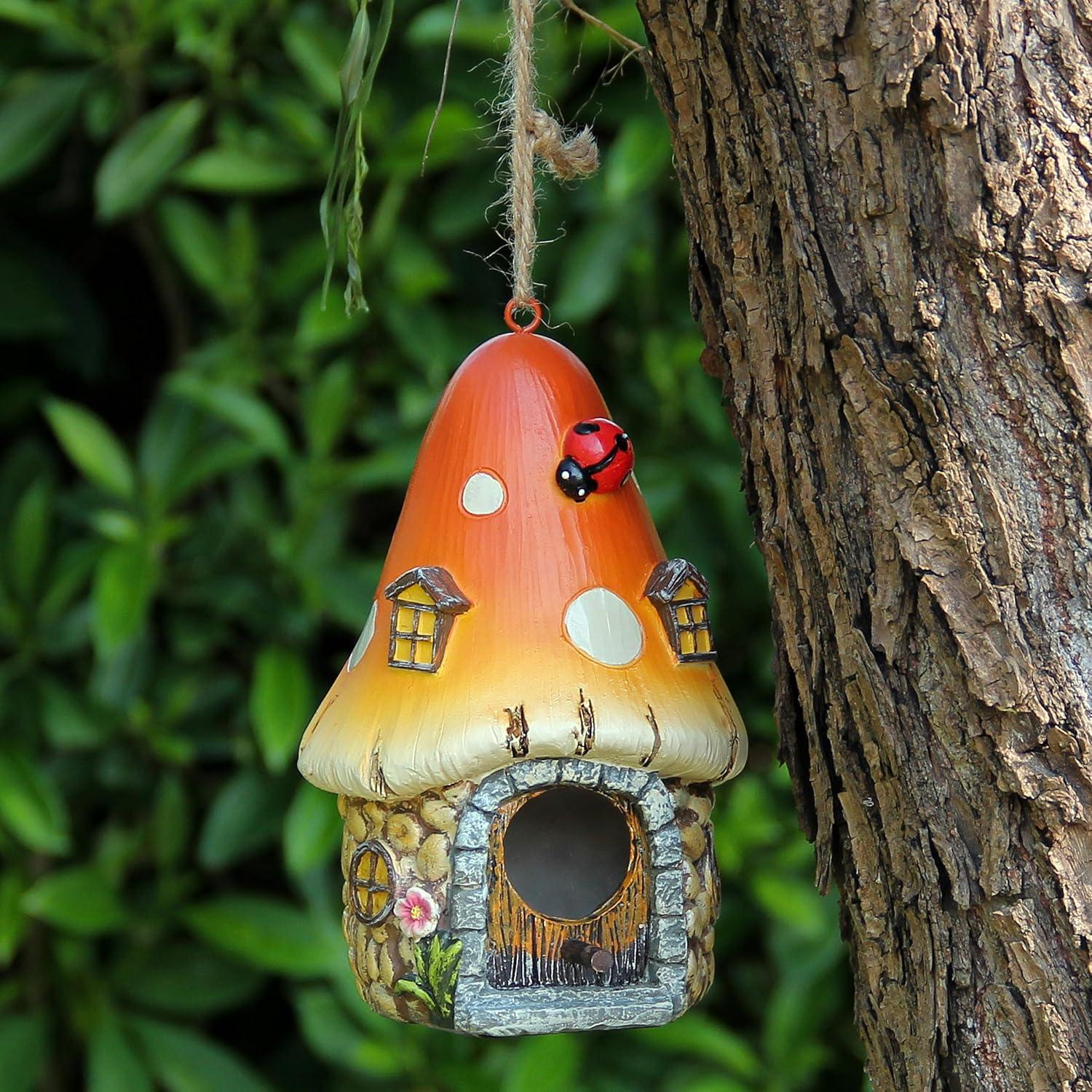 Casa para pájaros colgante Leekung hongo 11.9x19.3 cm