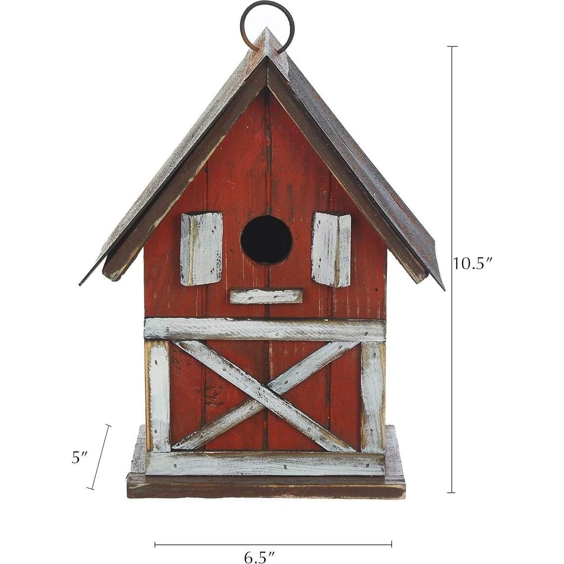 Casa de Pájaros Navideña Topadorn de Madera 26.67 cm
