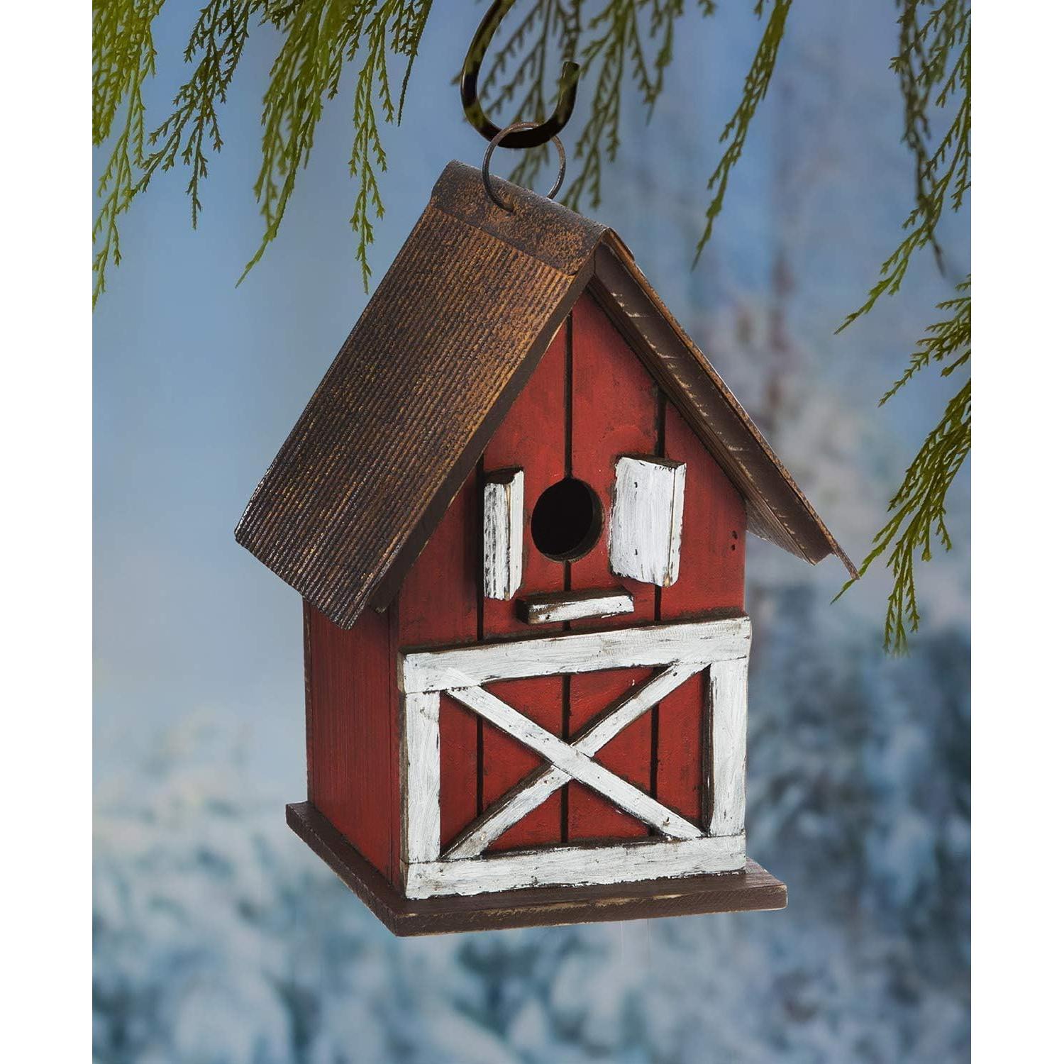 Casa de Pájaros Navideña Topadorn de Madera 26.67 cm