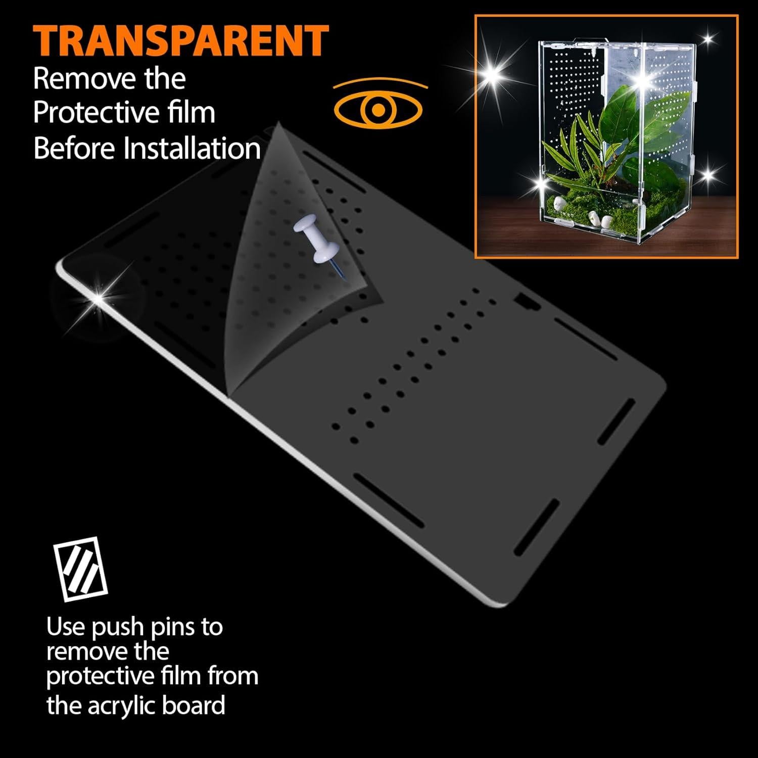 Terrario Acrílico TwwTCRO para Araña Saltadora 11.3x12.4x14.5 cm