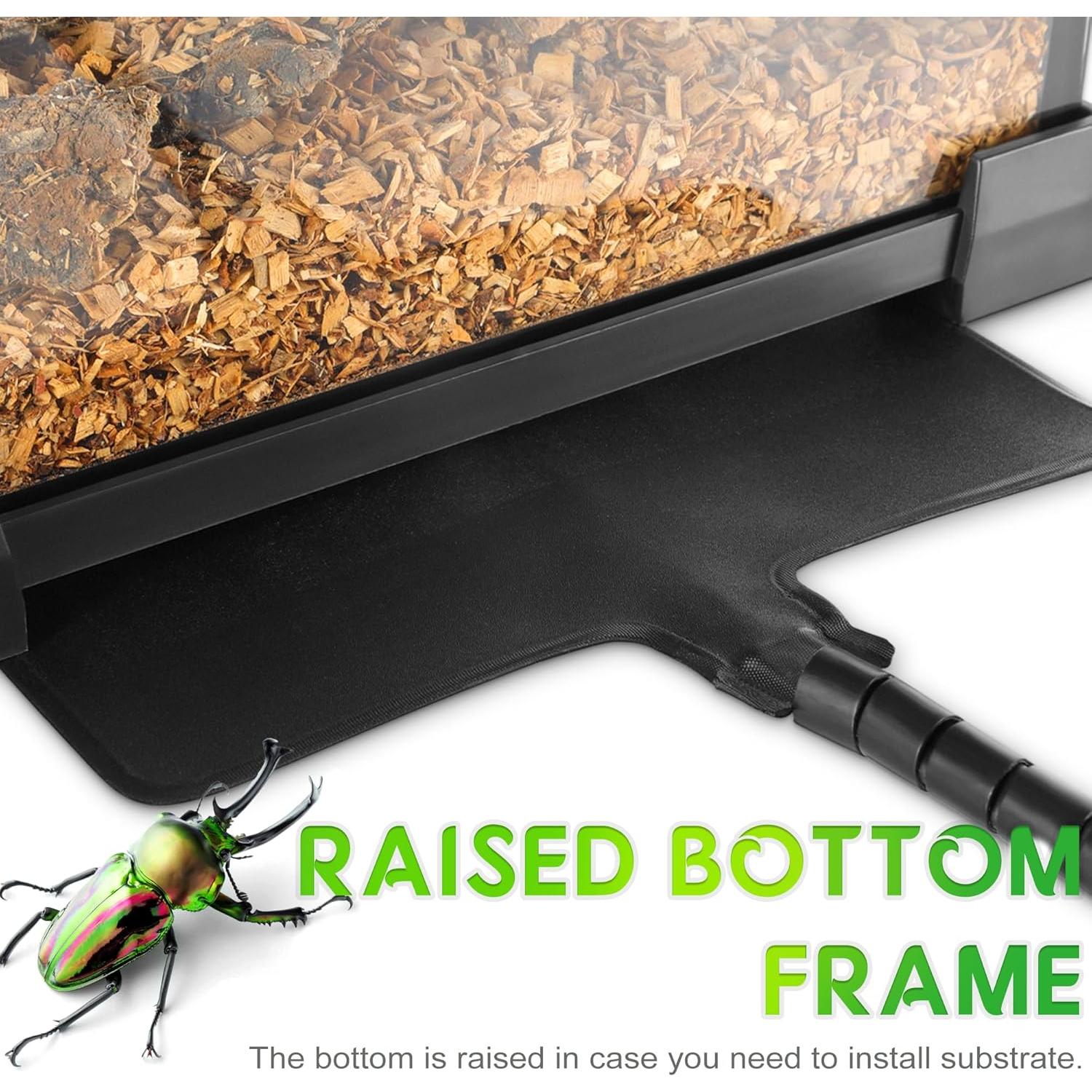 Mini Terrario de Vidrio Neptonion 30.48x20.32x20.32cm para Reptiles