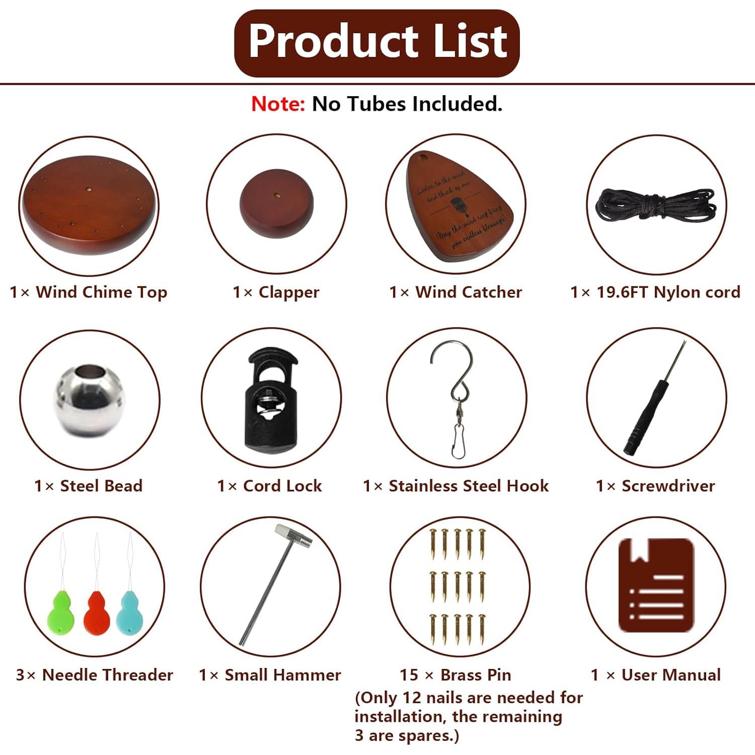 Kit de Reparación Campanas de Viento SPNKMJUJ 28 PZS Madera