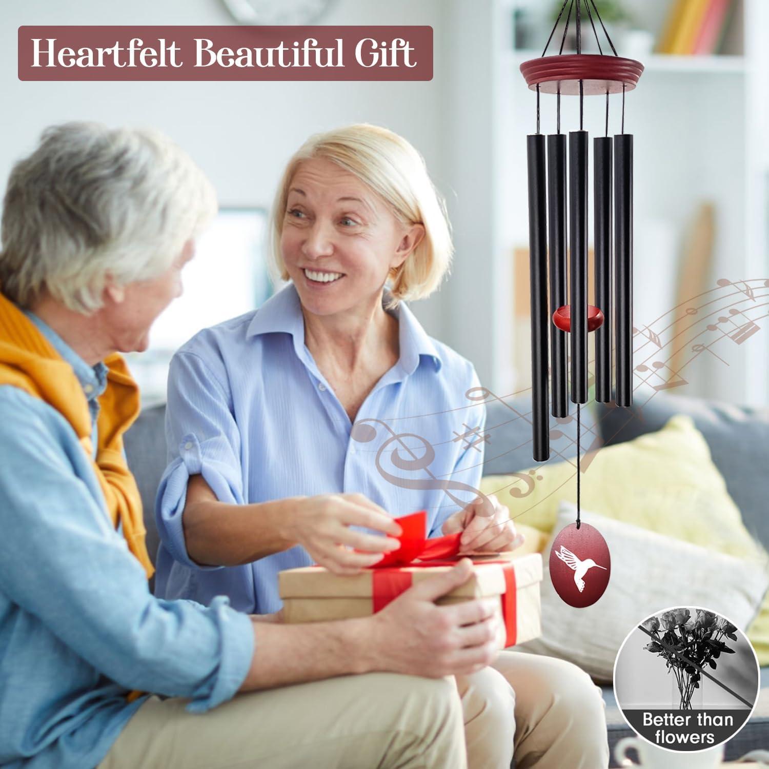 Campana de Viento Howarmer 83.82 cm Colibrí Rojo Exterior