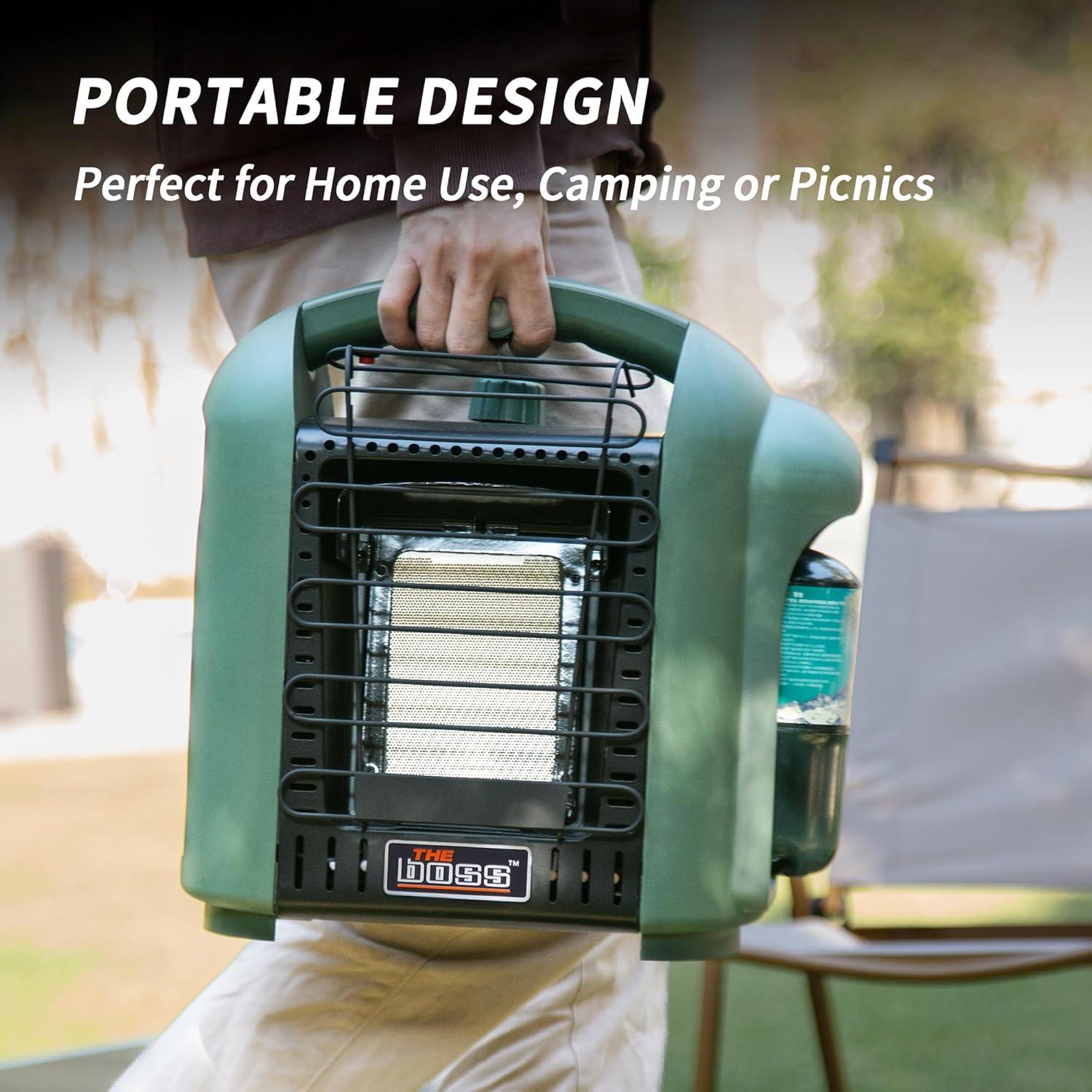 Calentador de Propano EL JEFE 6000 BTU Portátil Verde