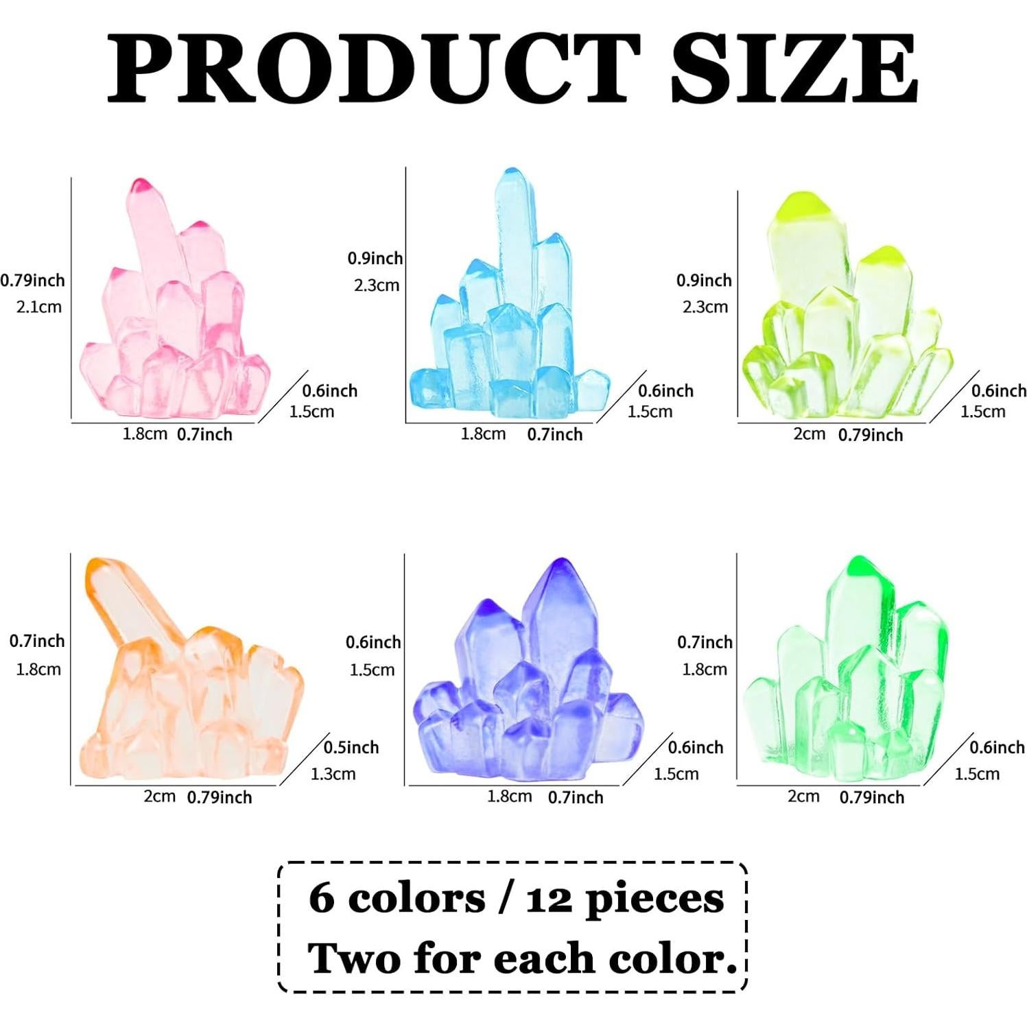 Piedras Brillantes MIUPOO para Acuario y Decoración, 12 Piezas