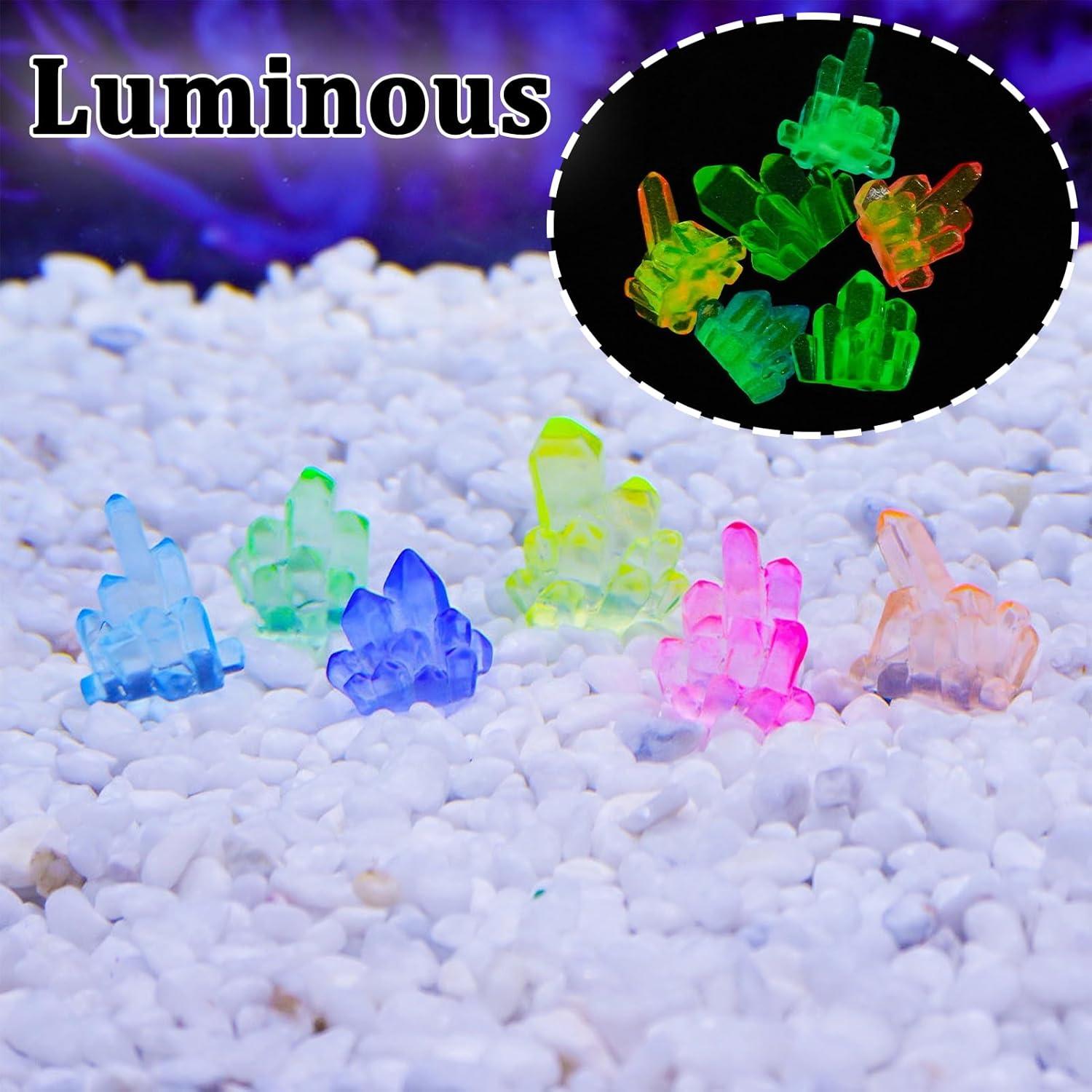 Piedras Brillantes MIUPOO para Acuario y Decoración, 12 Piezas