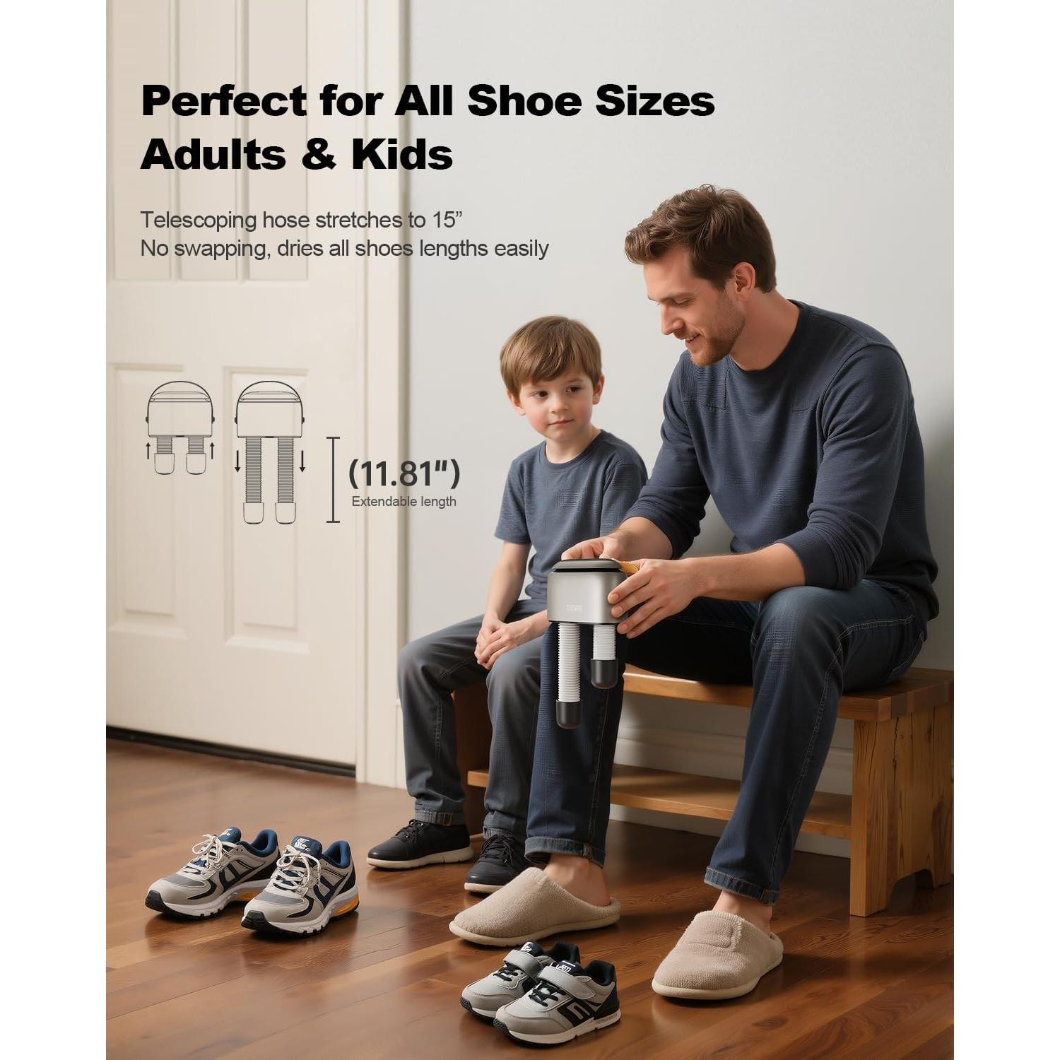 Secador de Zapatos Portátil SOTHING DSHJ-S-2101 95W Ozono