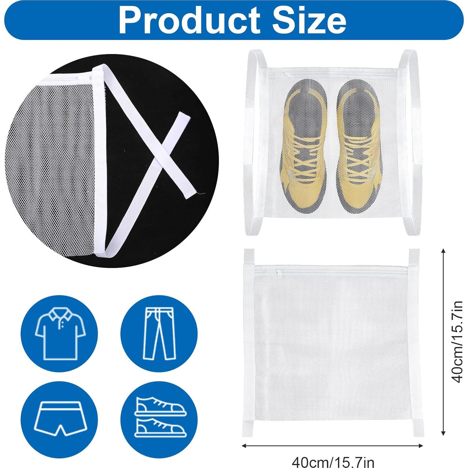 2 Bolsas de Secado para Zapatos LIQWEI 40x40cm Malla Reutilizables