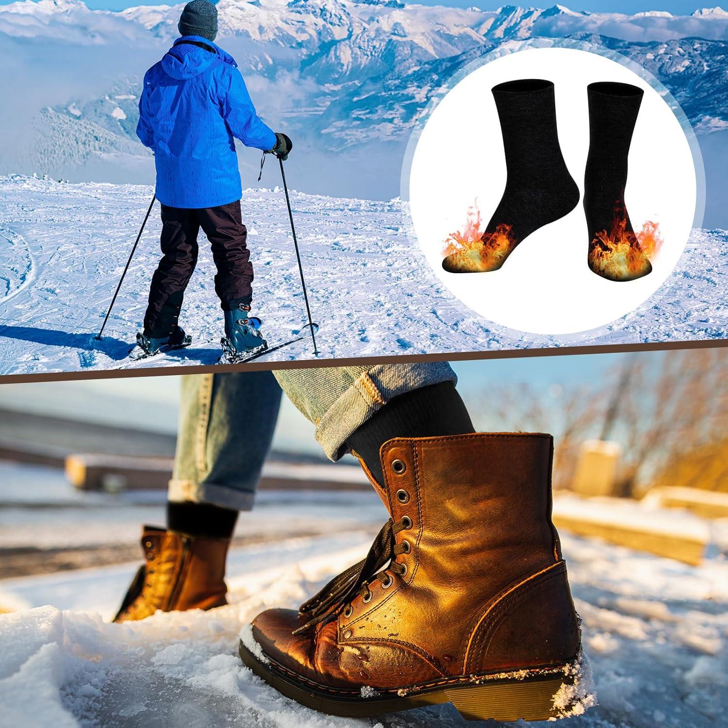 4 Pares Calcetines de Lana Merino Ligeros para Senderismo