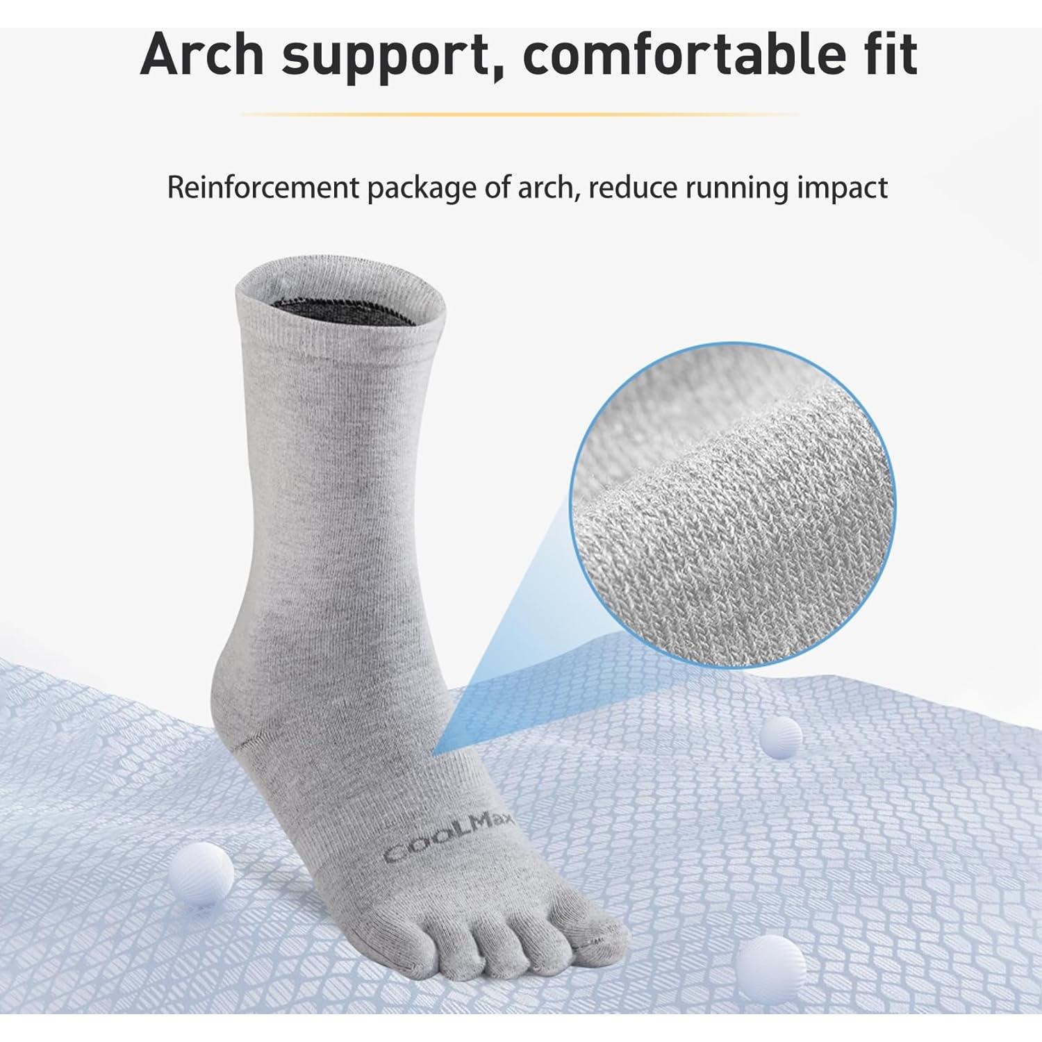 Calcetines Liner de Dedos Cool-max para Correr - 3 Pares