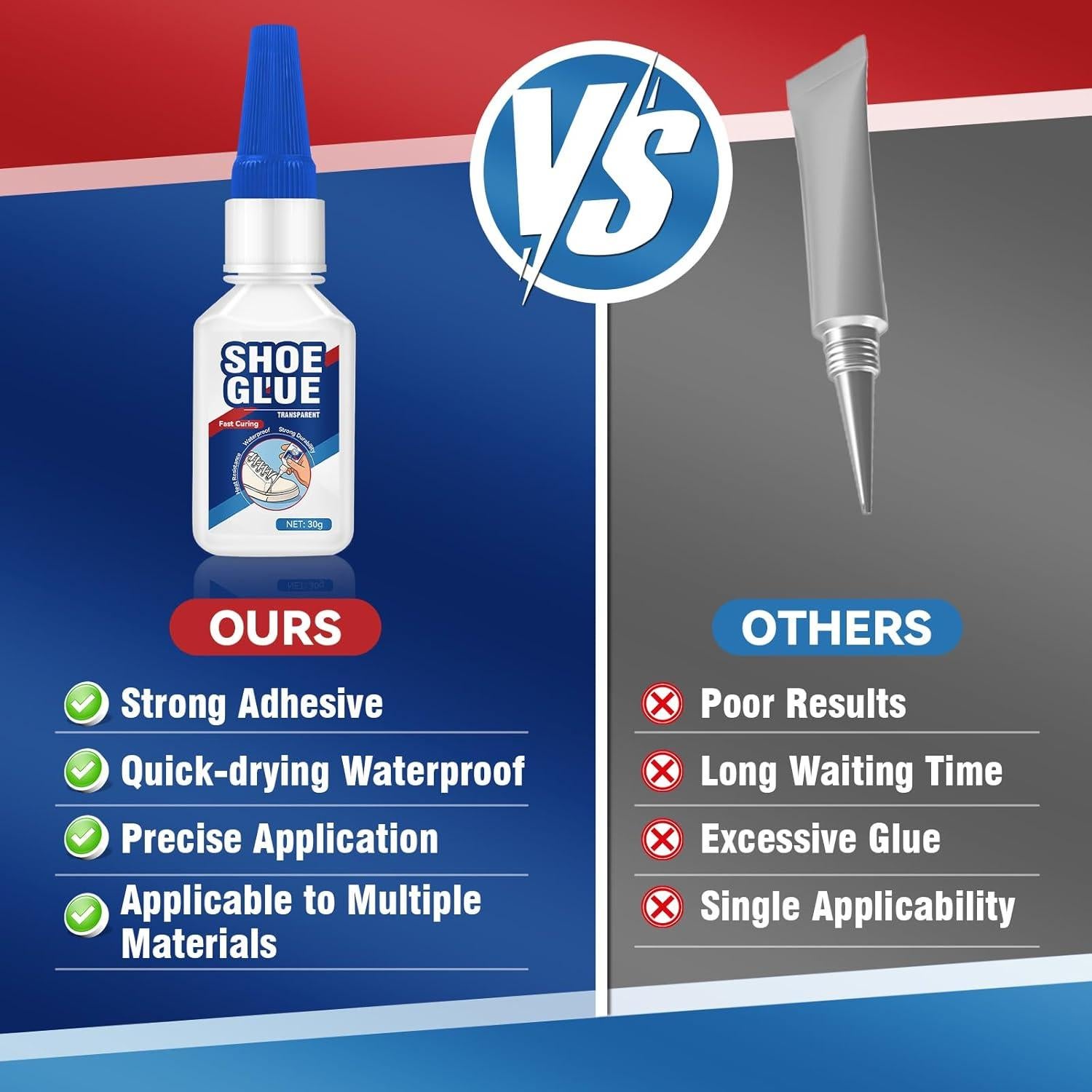 Kit de Reparación de Suelas de Zapatos Halldeli 30g Impermeable