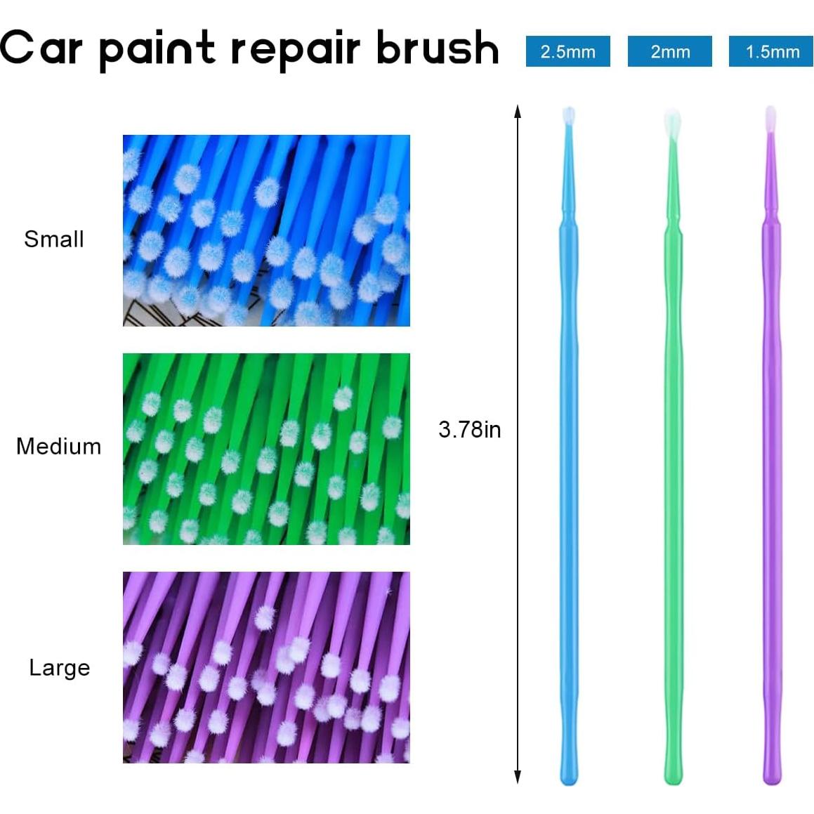 3 Pinceles de Reparación de Pintura YTFRL - 1.5mm, 2mm, 2.5mm