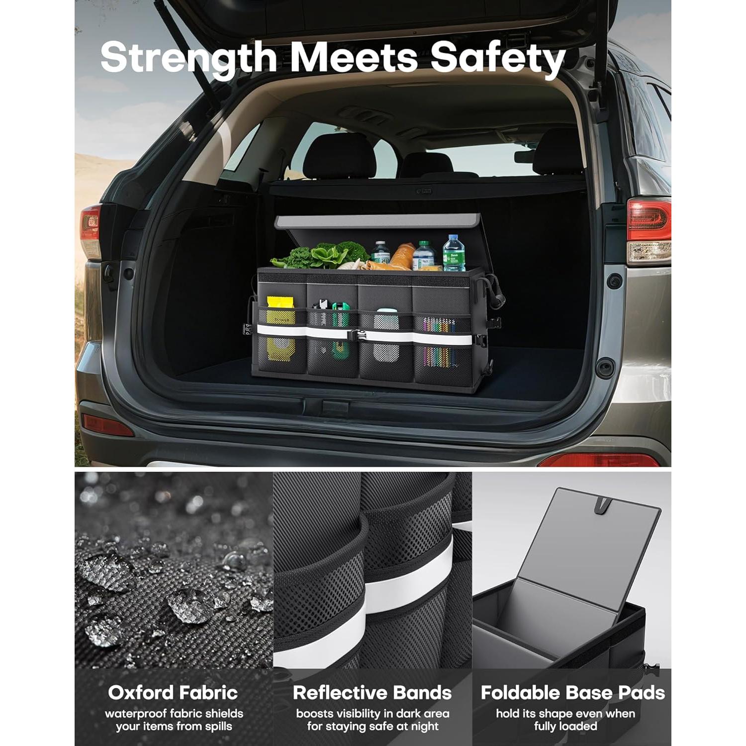 Organizador de Maletero HOTOR Plegable Negro 56.1x32x27.9 cm