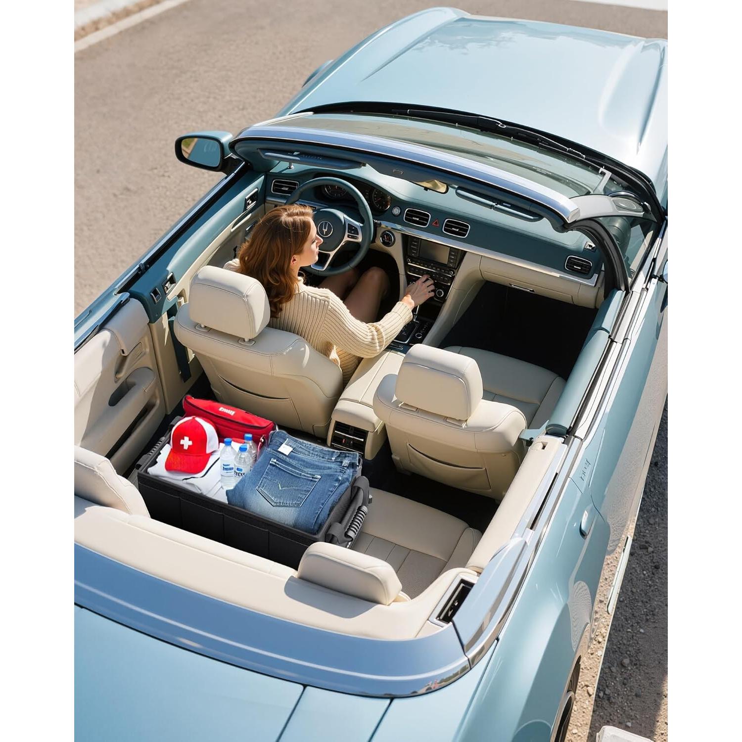 Organizador de Maletero HOTOR Plegable Negro 56.1x32x27.9 cm