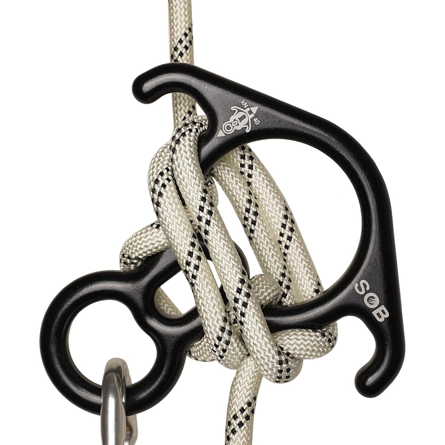 Dispositivo de descenso figura 8 SOB 8-D para escalada y rescate