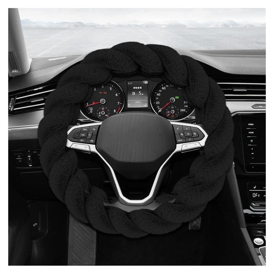 Cubierta de Volante de Coche Esponjosa NYTKL 38.1 cm Negra