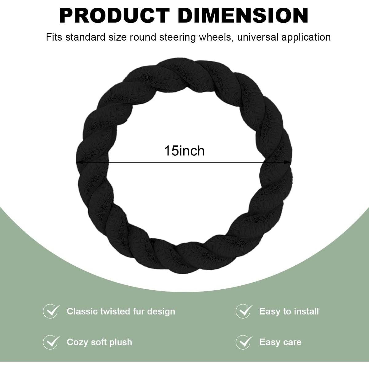 Cubierta de Volante de Coche Esponjosa NYTKL 38.1 cm Negra