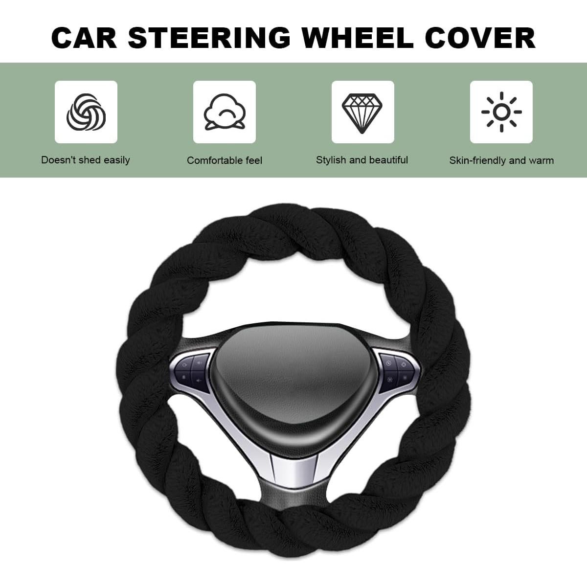 Cubierta de Volante de Coche Esponjosa NYTKL 38.1 cm Negra