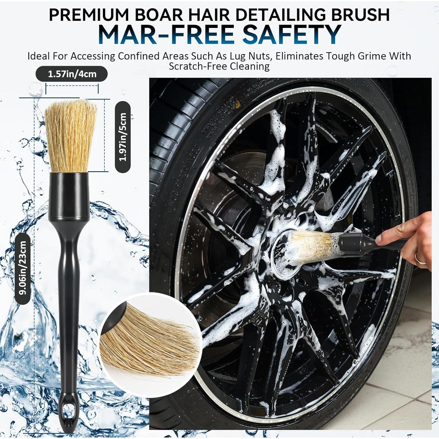 Kit de Cepillos Limpiadores de Neumáticos Eomarce - 3 Piezas